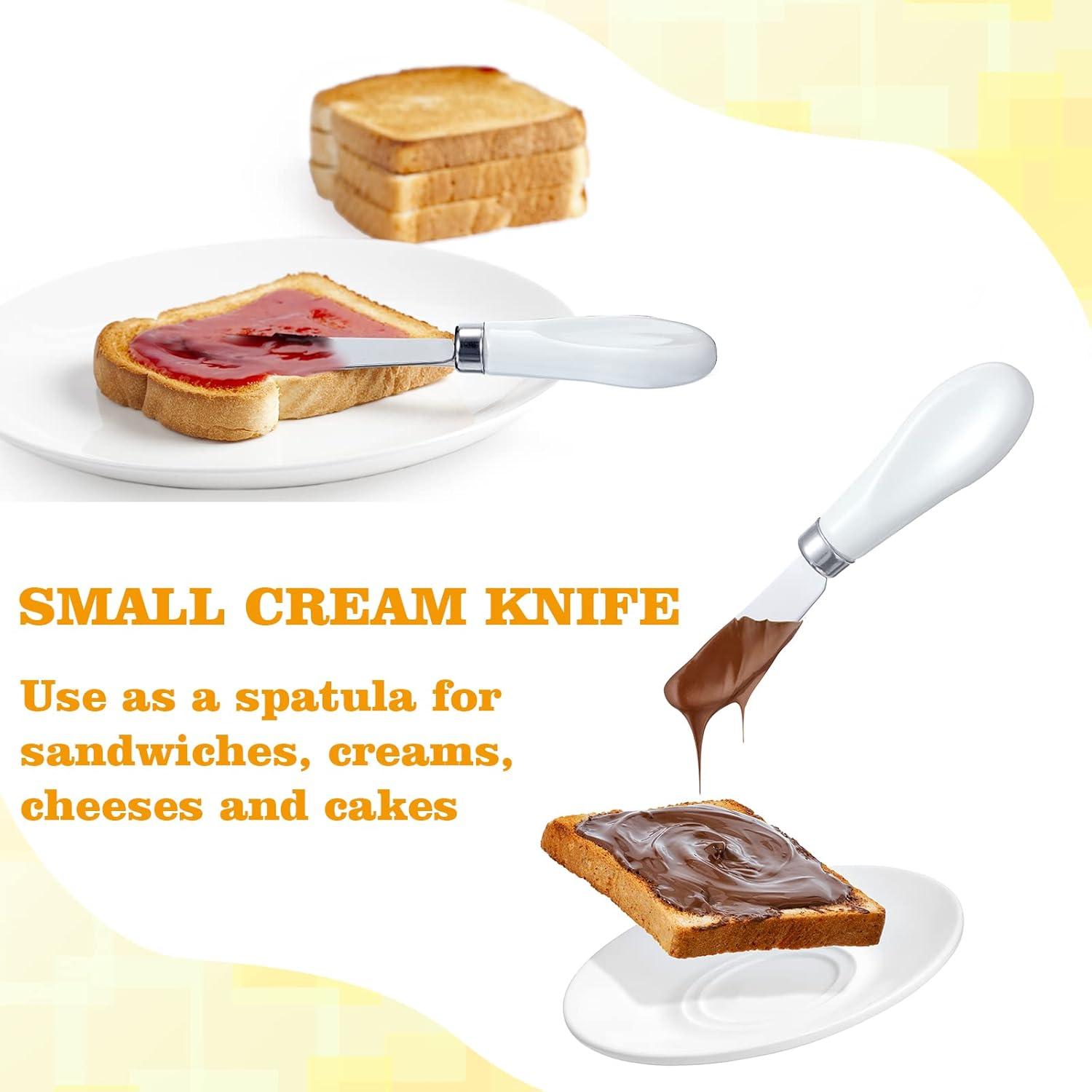 Cuchillos de Mantequilla Mixweer 4 Pcs Acero Inoxidable 13 cm