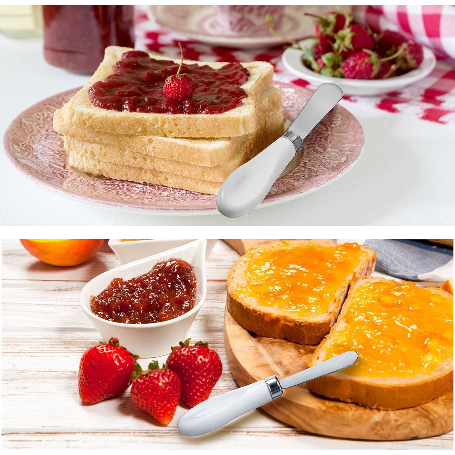 Cuchillos de Mantequilla Mixweer 4 Pcs Acero Inoxidable 13 cm