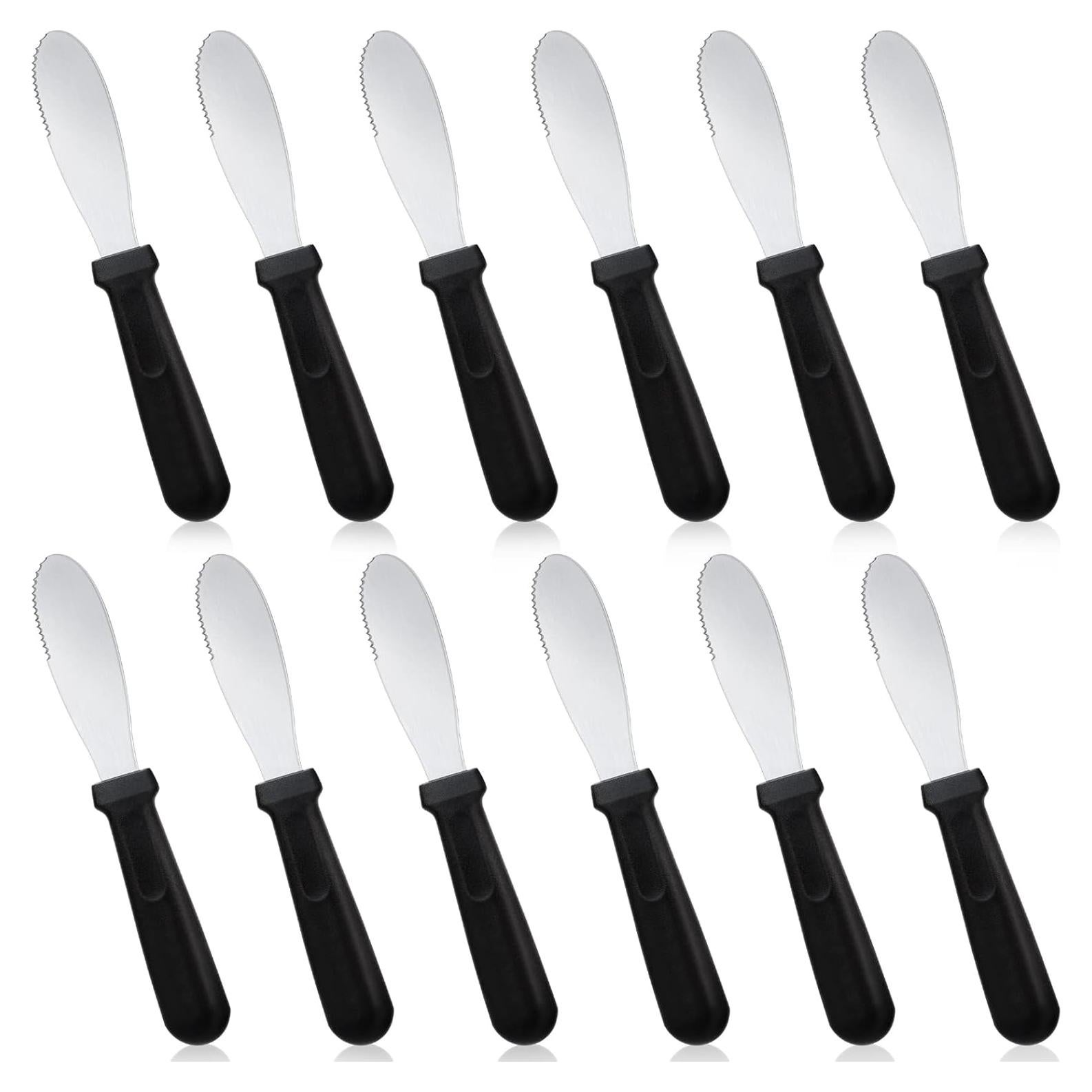 12 Cuchillos para Untar Mantequilla Cunno 23 cm Acero Inoxidable