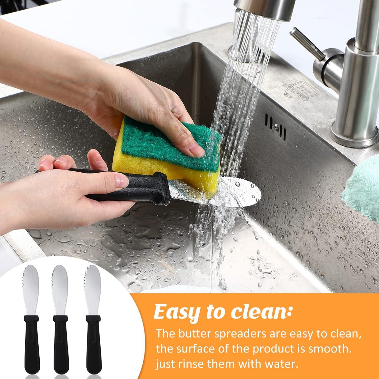 12 Cuchillos para Untar Mantequilla Cunno 23 cm Acero Inoxidable