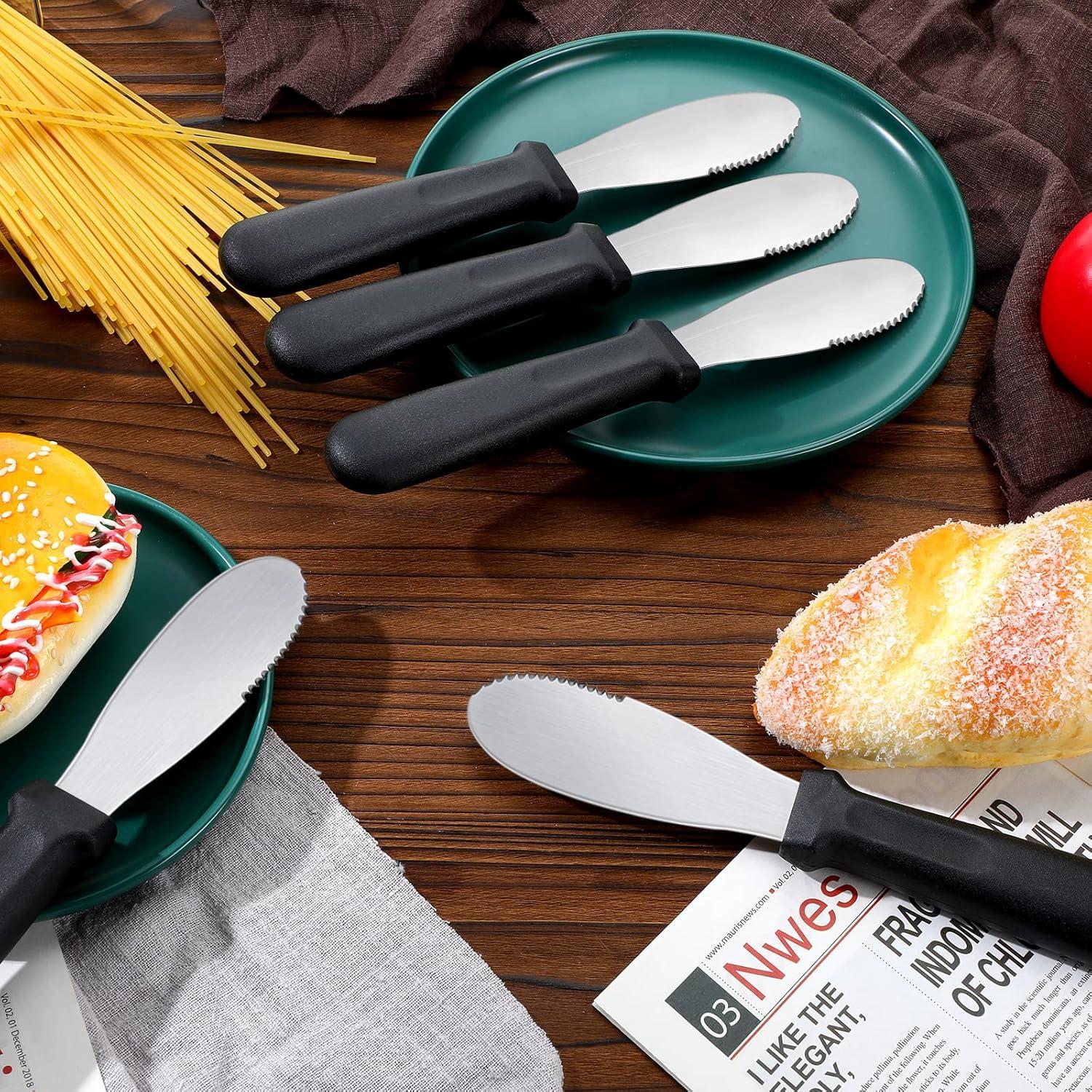 12 Cuchillos para Untar Mantequilla Cunno 23 cm Acero Inoxidable