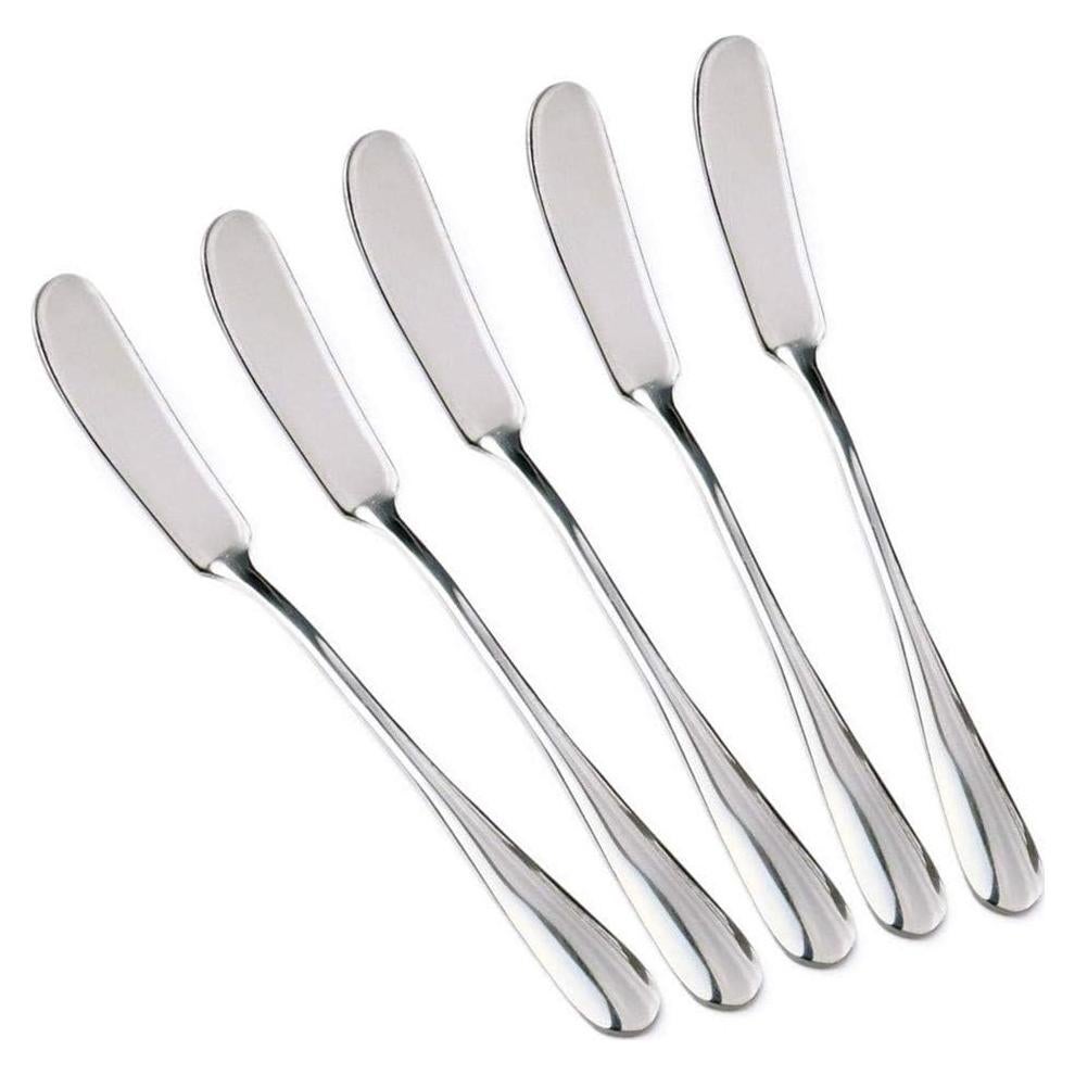 Juego de 5 cuchillos de mantequilla Colorsheng 16 cm acero inoxidable