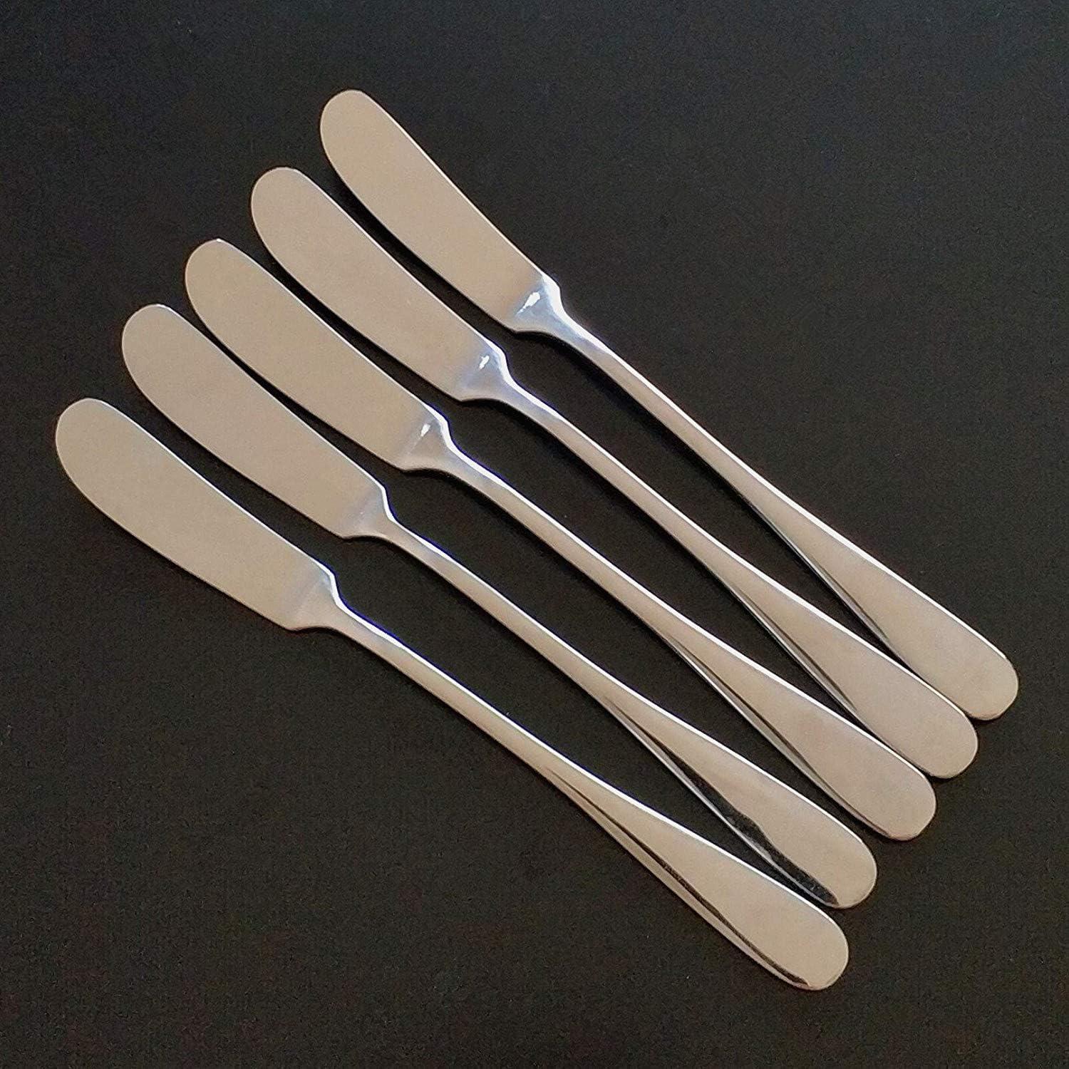 Juego de 5 cuchillos de mantequilla Colorsheng 16 cm acero inoxidable