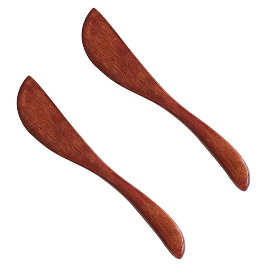 2 Espátulas de Madera NaYiissi 15.24 cm para Mantequilla y Queso