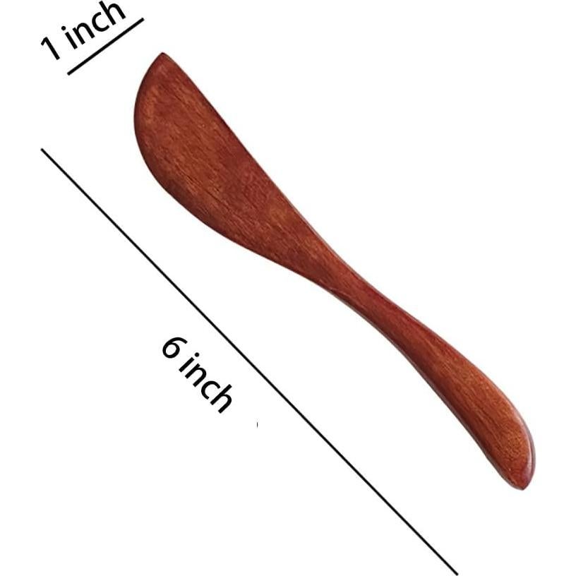 2 Espátulas de Madera NaYiissi 15.24 cm para Mantequilla y Queso