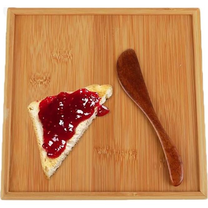 2 Espátulas de Madera NaYiissi 15.24 cm para Mantequilla y Queso