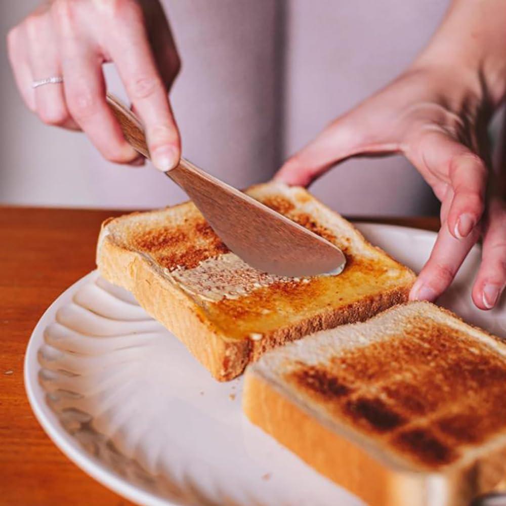 2 Espátulas de Madera NaYiissi 15.24 cm para Mantequilla y Queso
