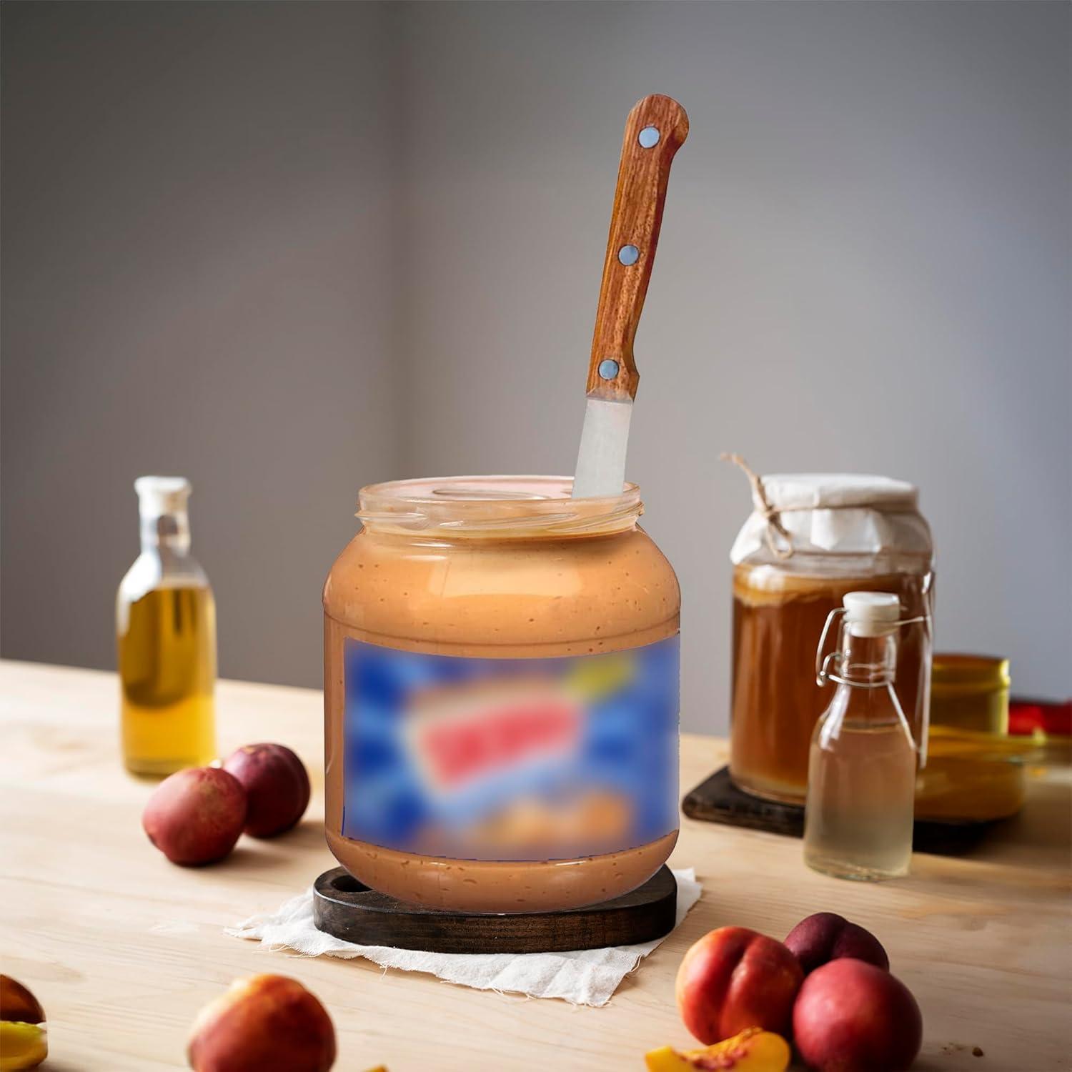 Cuchillos para Untar Performore 2PCS Acero Inoxidable Madera