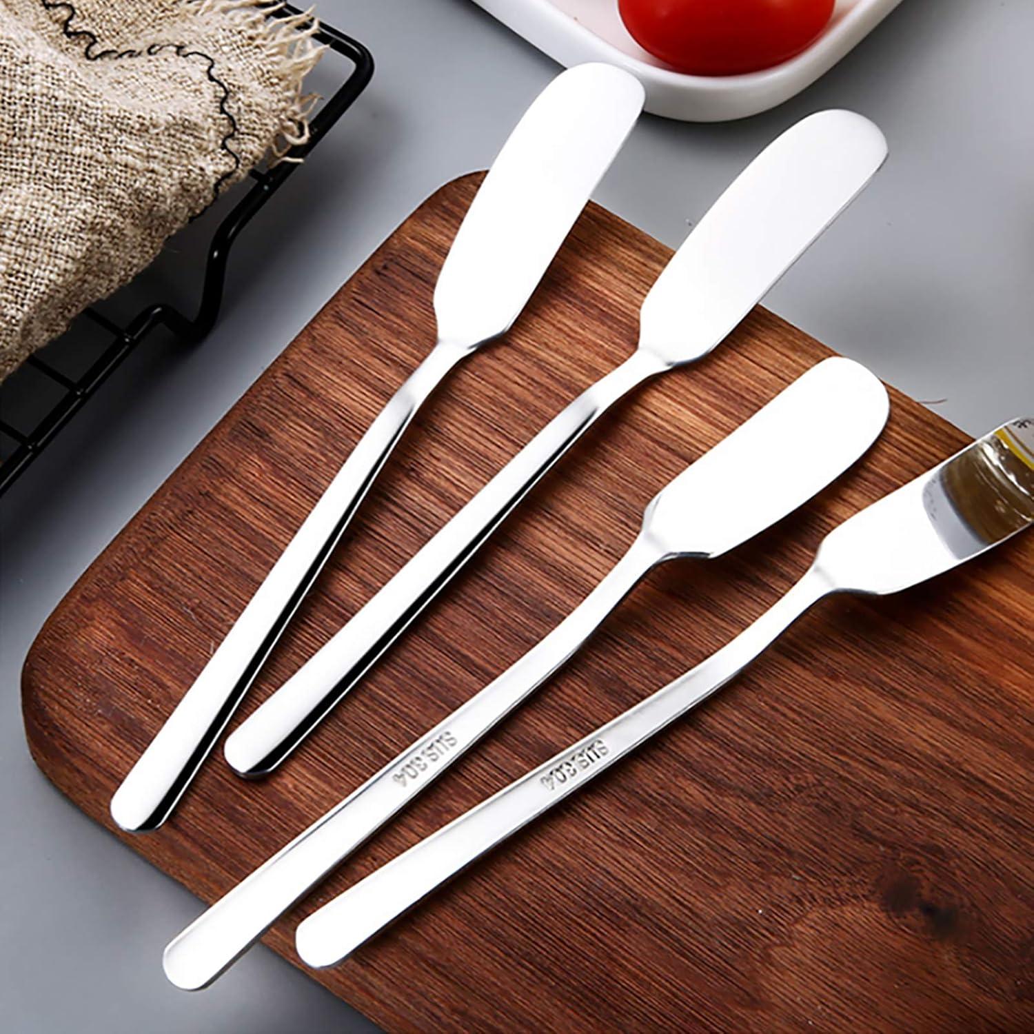 Juego de cuchillos para untar queso VANRA 4 piezas acero inoxidable