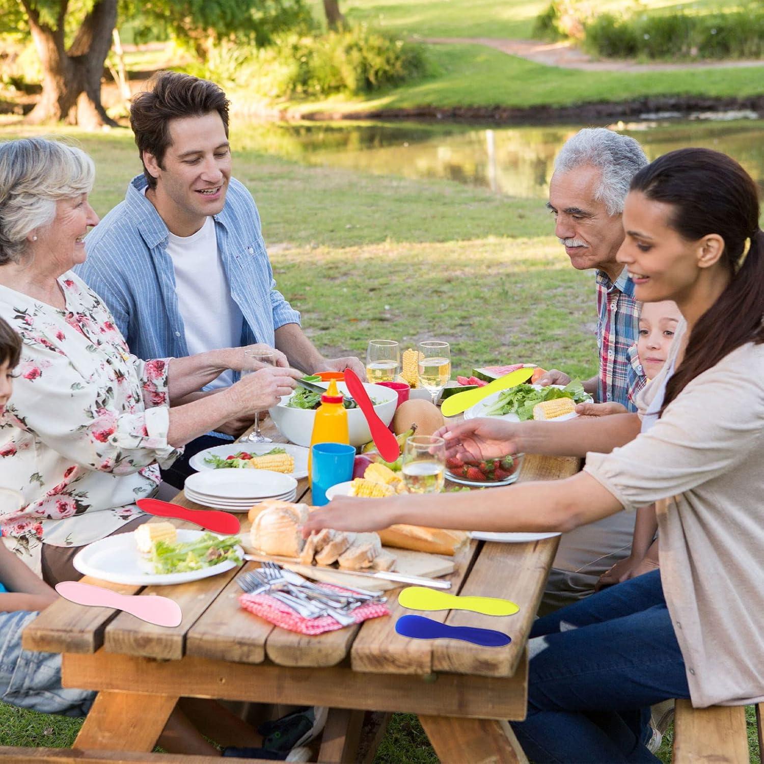 10 Piezas Espátulas de Mantequilla Plástico Perthlin 17.8 cm