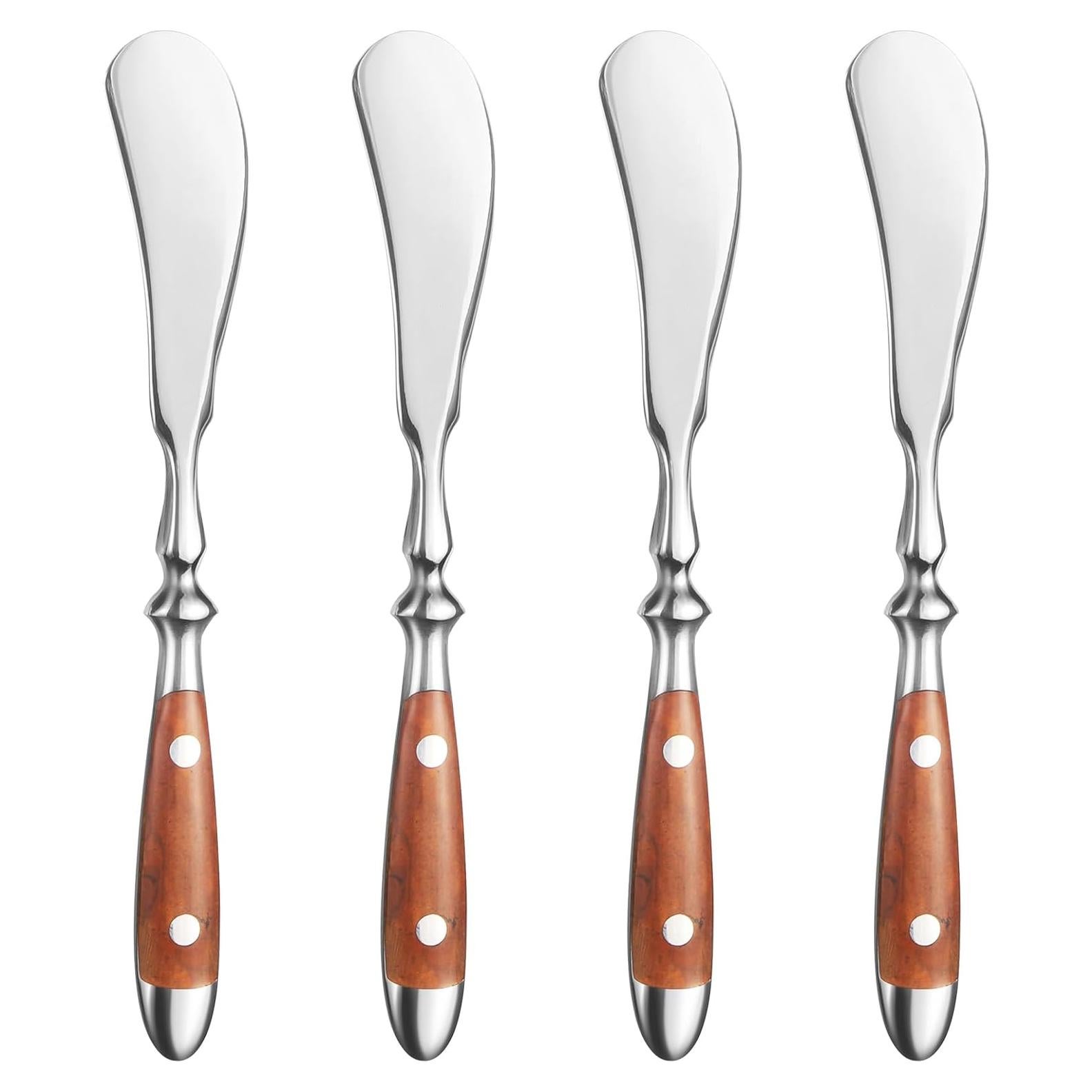 Juego de 4 Espátulas para Mantequilla CherHome Acero Inoxidable