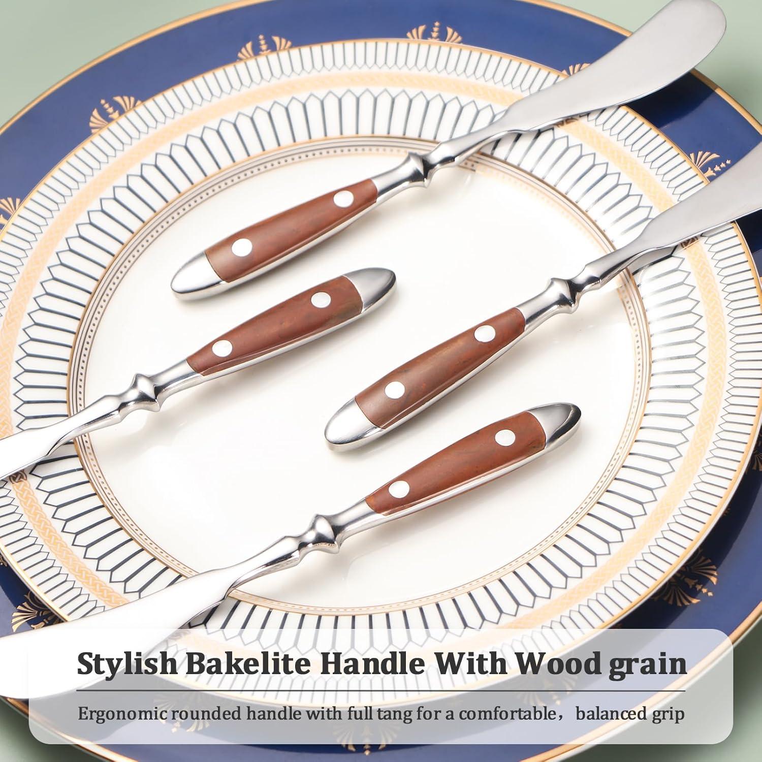 Juego de 4 Espátulas para Mantequilla CherHome Acero Inoxidable