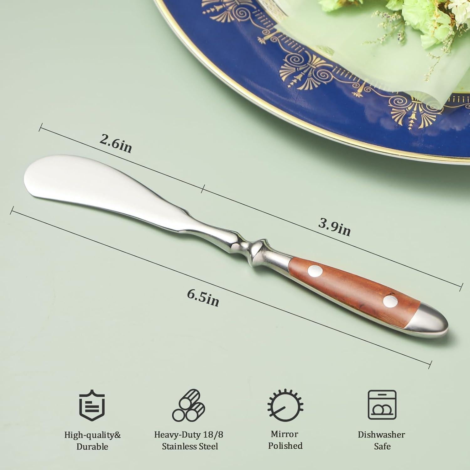 Juego de 4 Espátulas para Mantequilla CherHome Acero Inoxidable