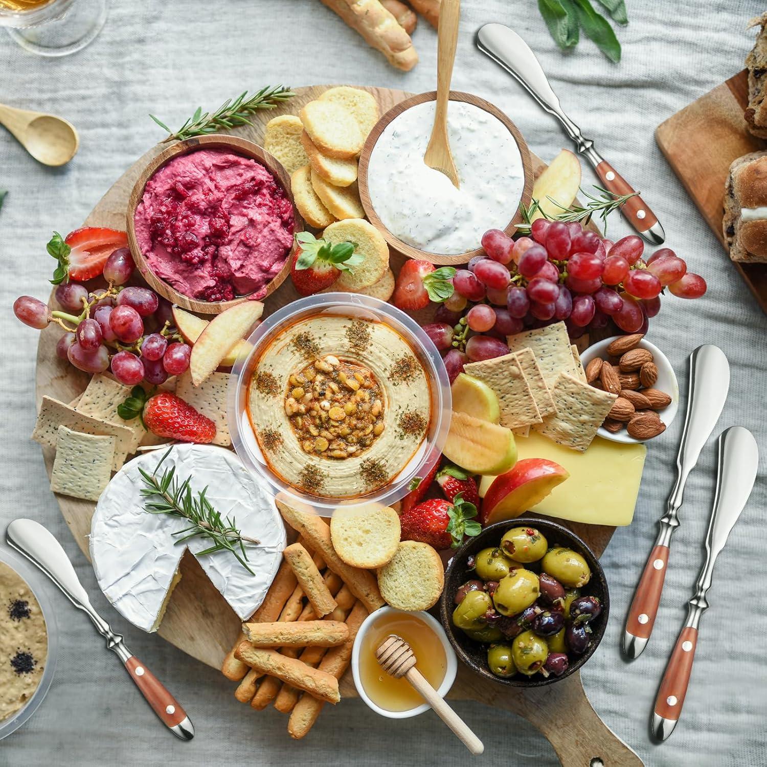 Juego de 4 Espátulas para Mantequilla CherHome Acero Inoxidable