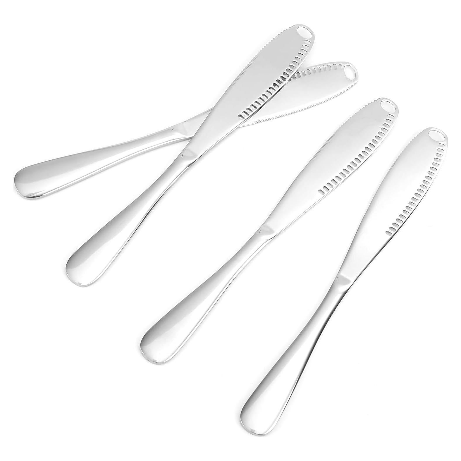 Juego de 4 cuchillos de mantequilla Gosknor 3 en 1 acero inoxidable