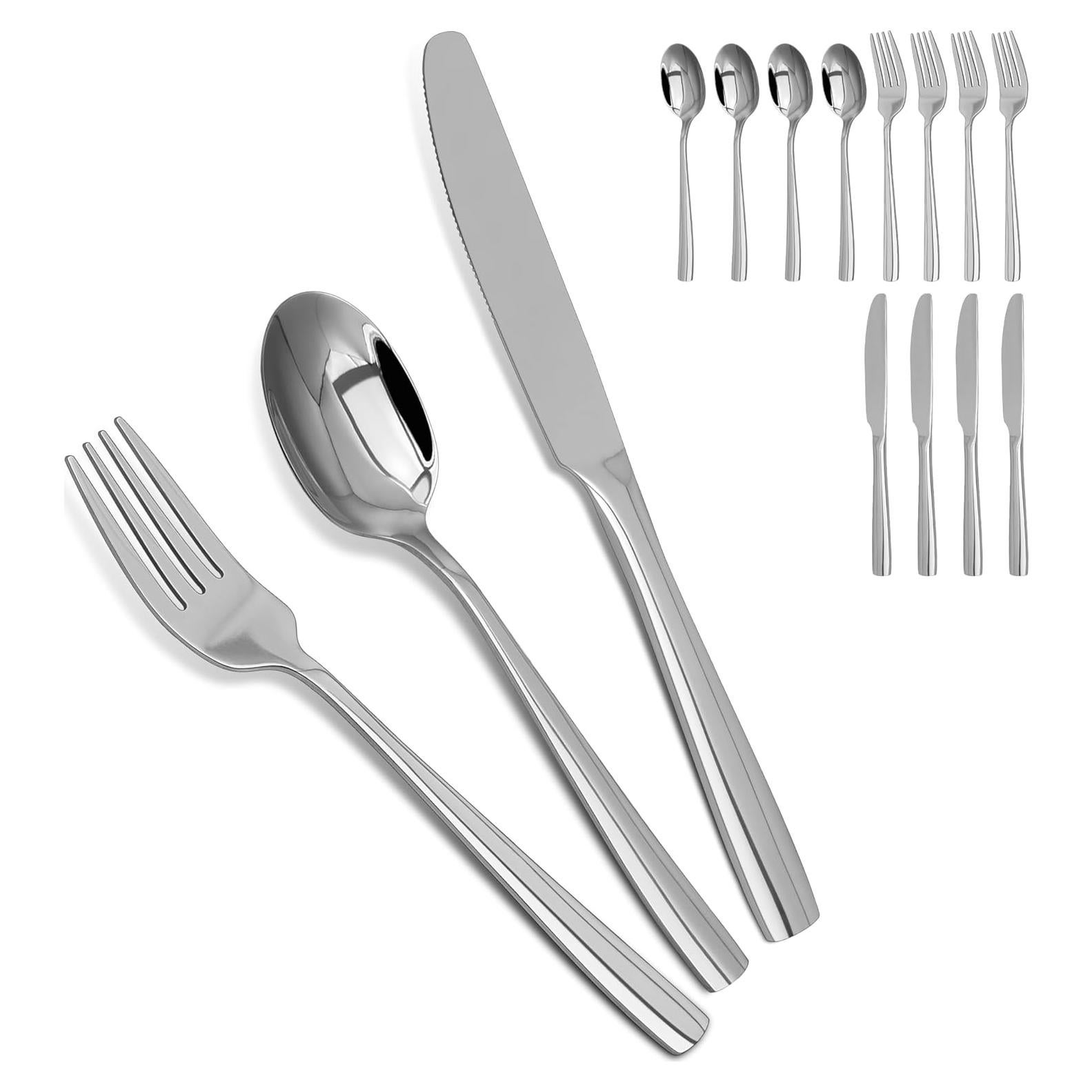 Juego de Cubiertos SANTUO 12 Piezas Acero Inoxidable 18/10