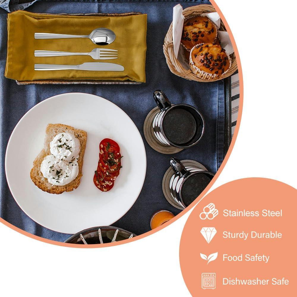 Juego de Cubiertos SANTUO 12 Piezas Acero Inoxidable 18/10