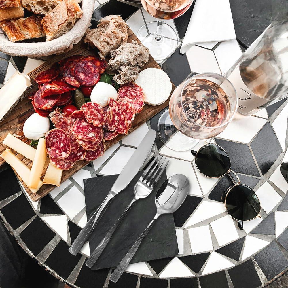 Juego de Cubiertos SANTUO 12 Piezas Acero Inoxidable 18/10