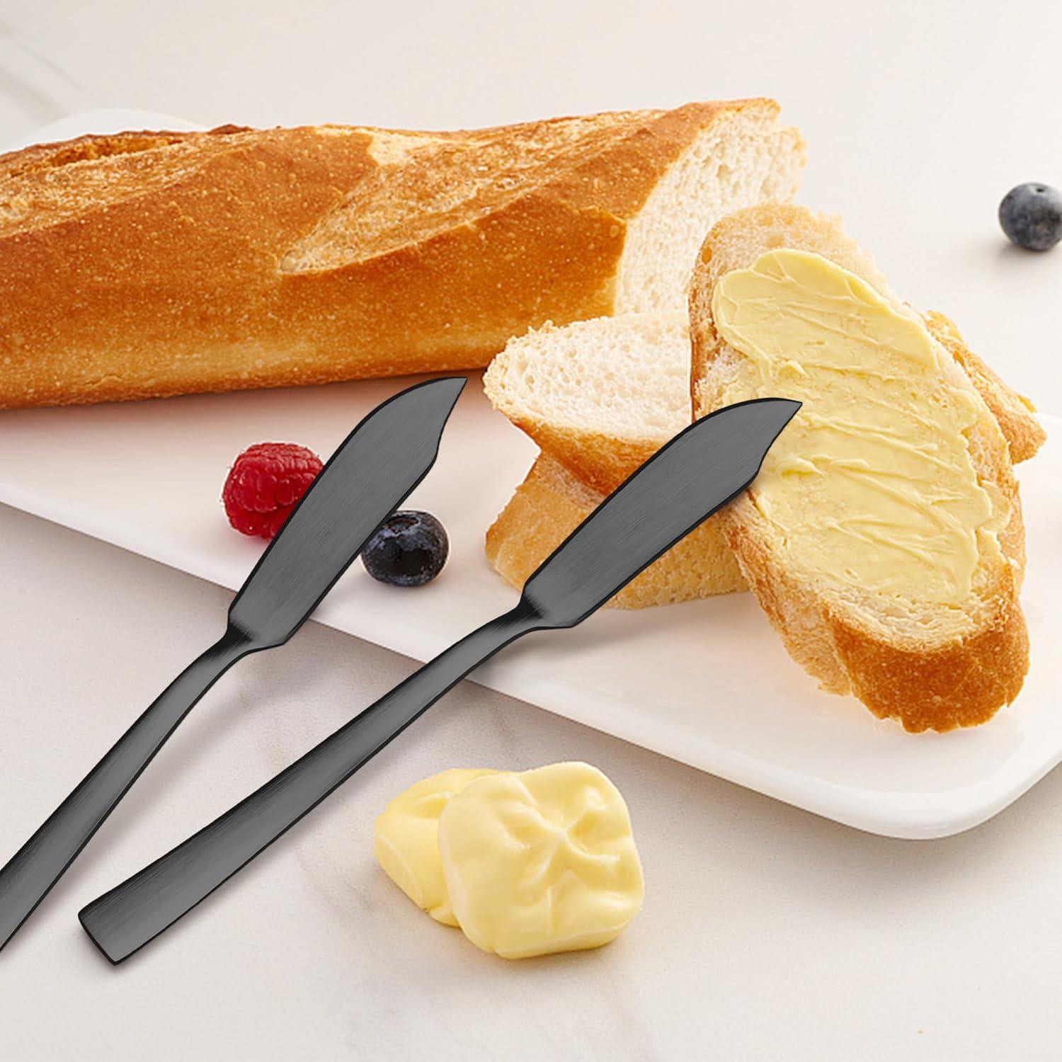 Juego de 6 cuchillos para untar mantequilla E-far 18/0 18 cm