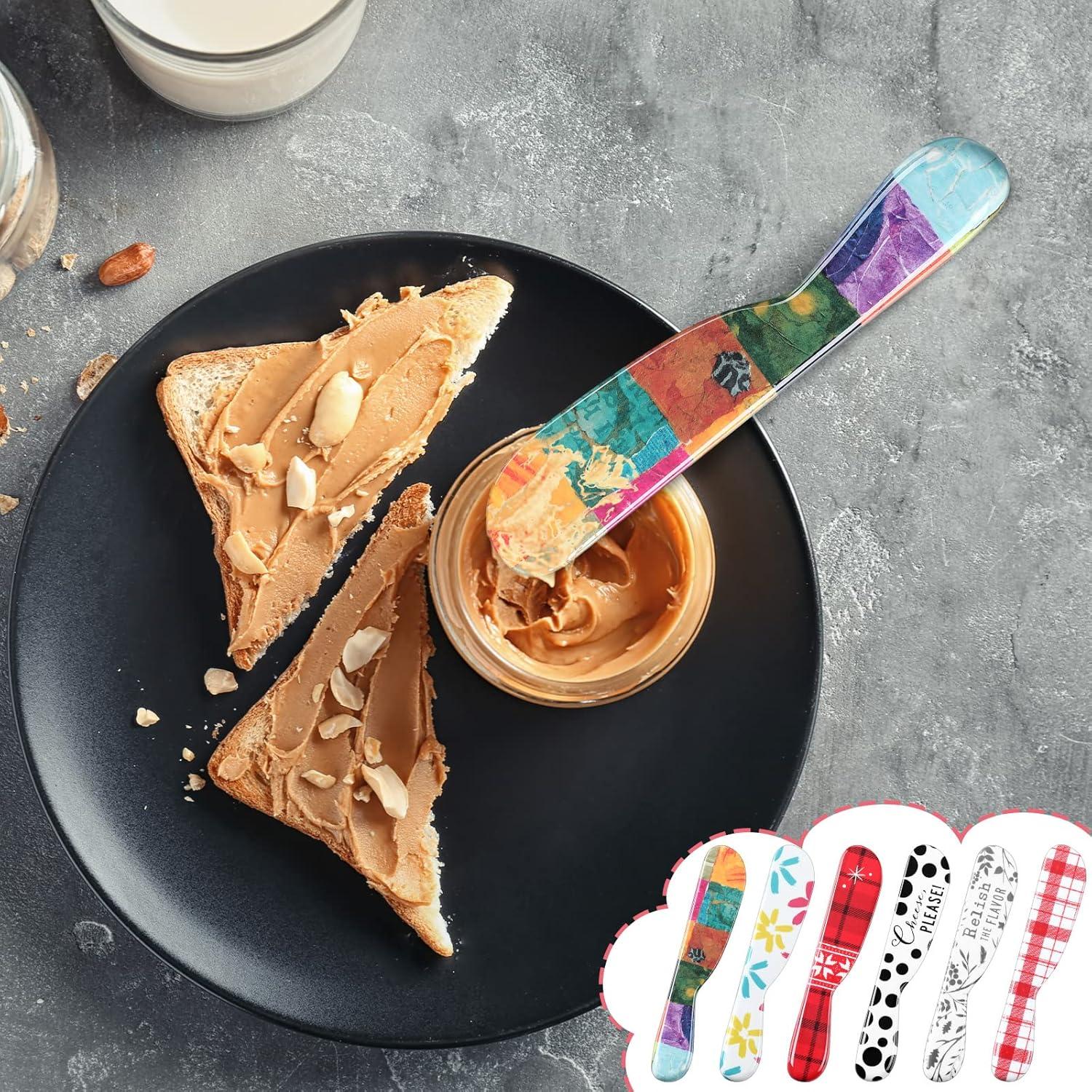 Juego de 6 Espátulas de Mantequilla Eaasty 15.24 cm Coloridas