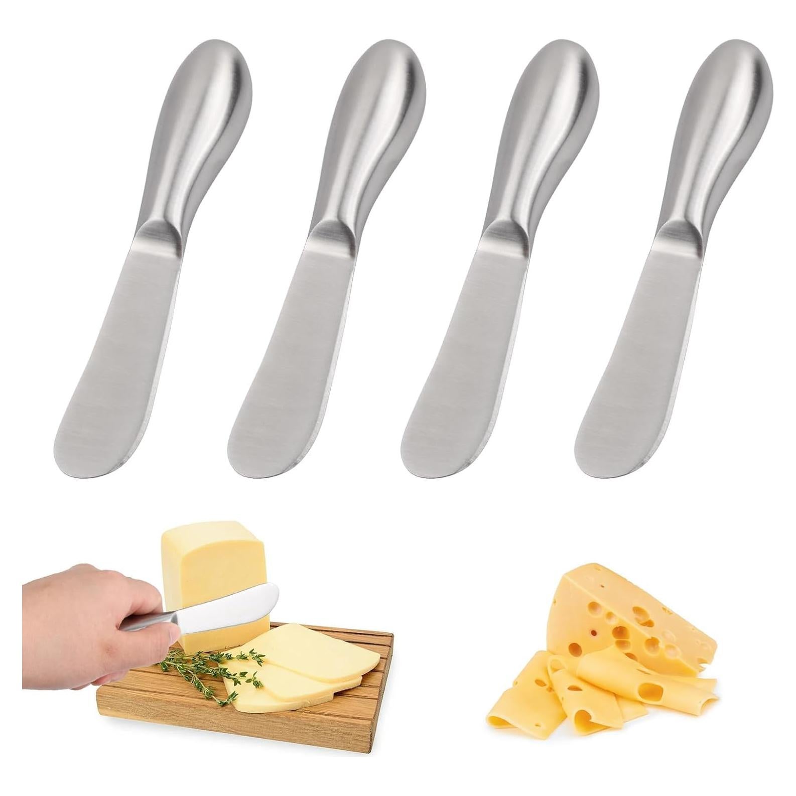 Juego de cuchillos para untar Linwnil 4 piezas acero inoxidable