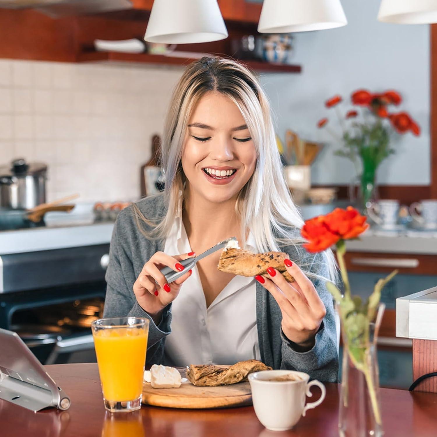 Juego de cuchillos para untar Linwnil 4 piezas acero inoxidable