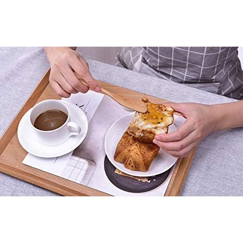 Set de 6 Cuchillos de Mantequilla de Madera Miraclekoo 16.5 cm