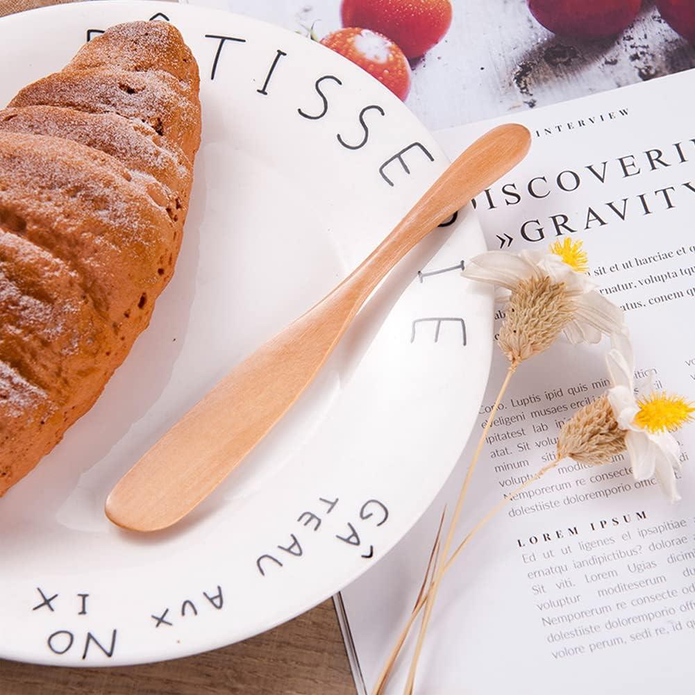 Set de 6 Cuchillos de Mantequilla de Madera Miraclekoo 16.5 cm