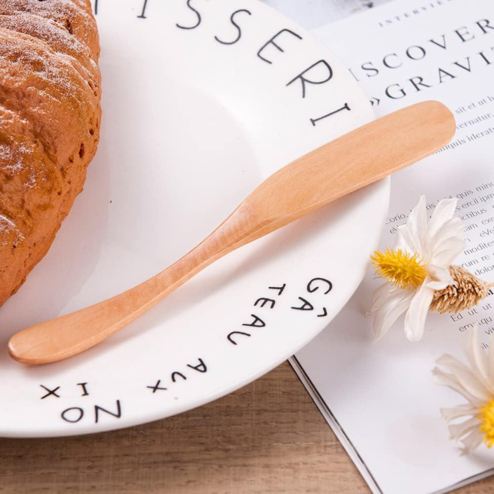 Set de 6 Cuchillos de Mantequilla de Madera Miraclekoo 16.5 cm