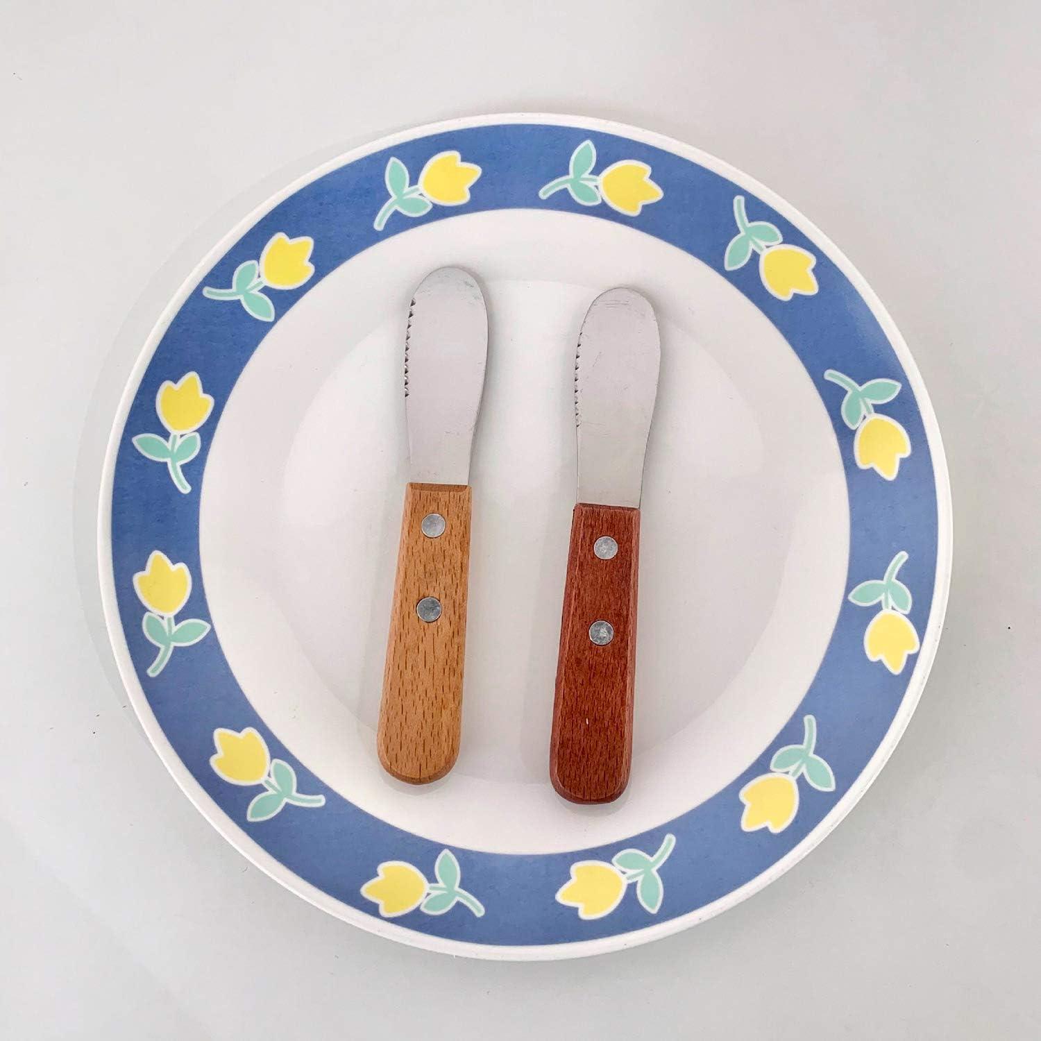 Juego de 2 cuchillos para untar mantequilla Goeielewe acero inoxidable
