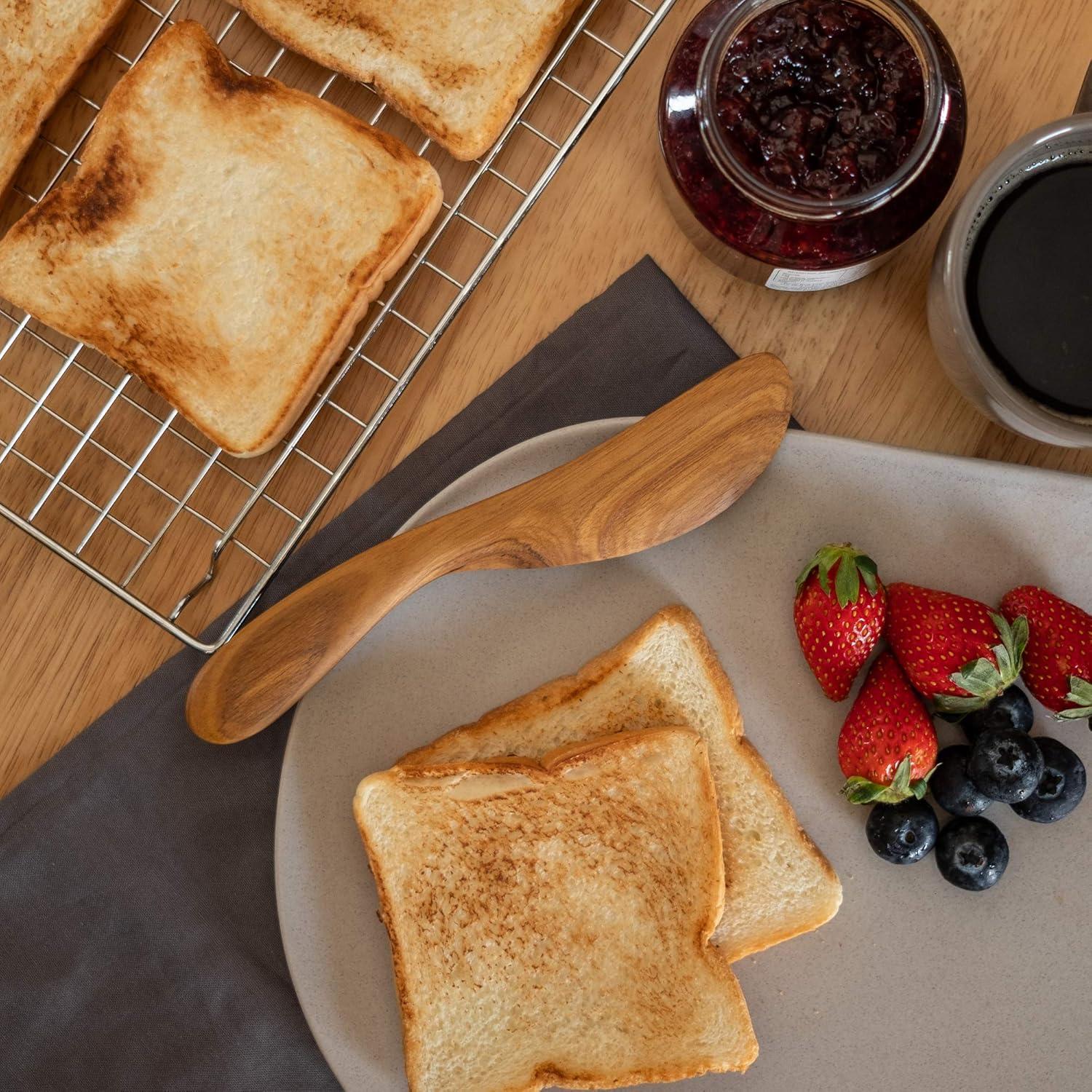 Set de 4 Espátulas de Madera de Teca FAAY 19.05 cm Ecológicas