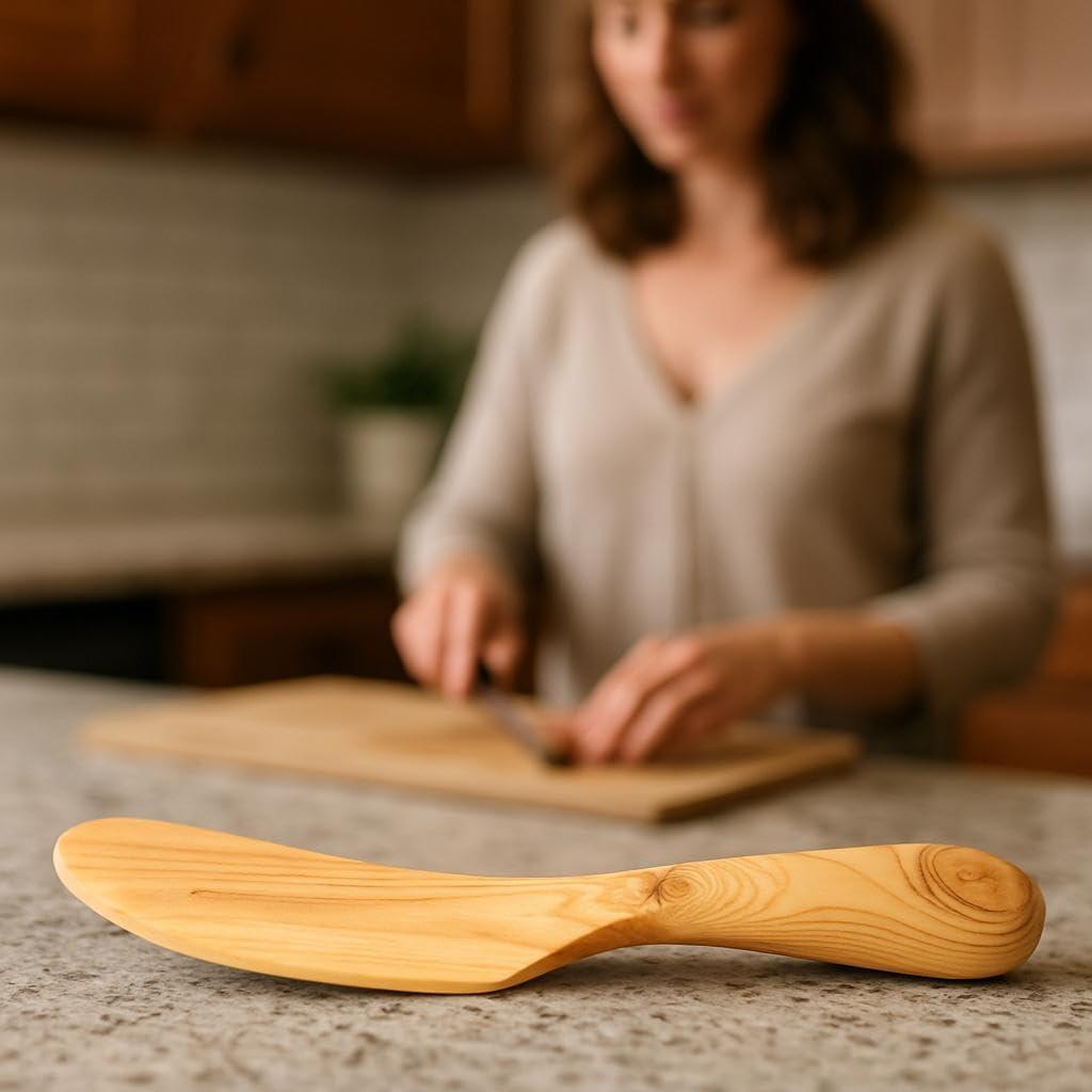 Cuchillo de Mantequilla de Madera de Junípero Tienda de Arte Nórdico
