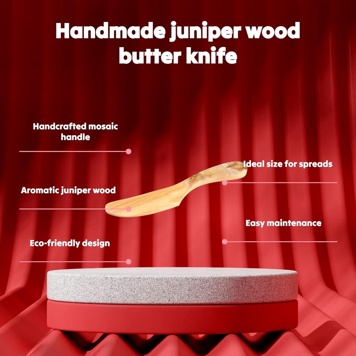 Cuchillo de Mantequilla de Madera de Junípero Tienda de Arte Nórdico