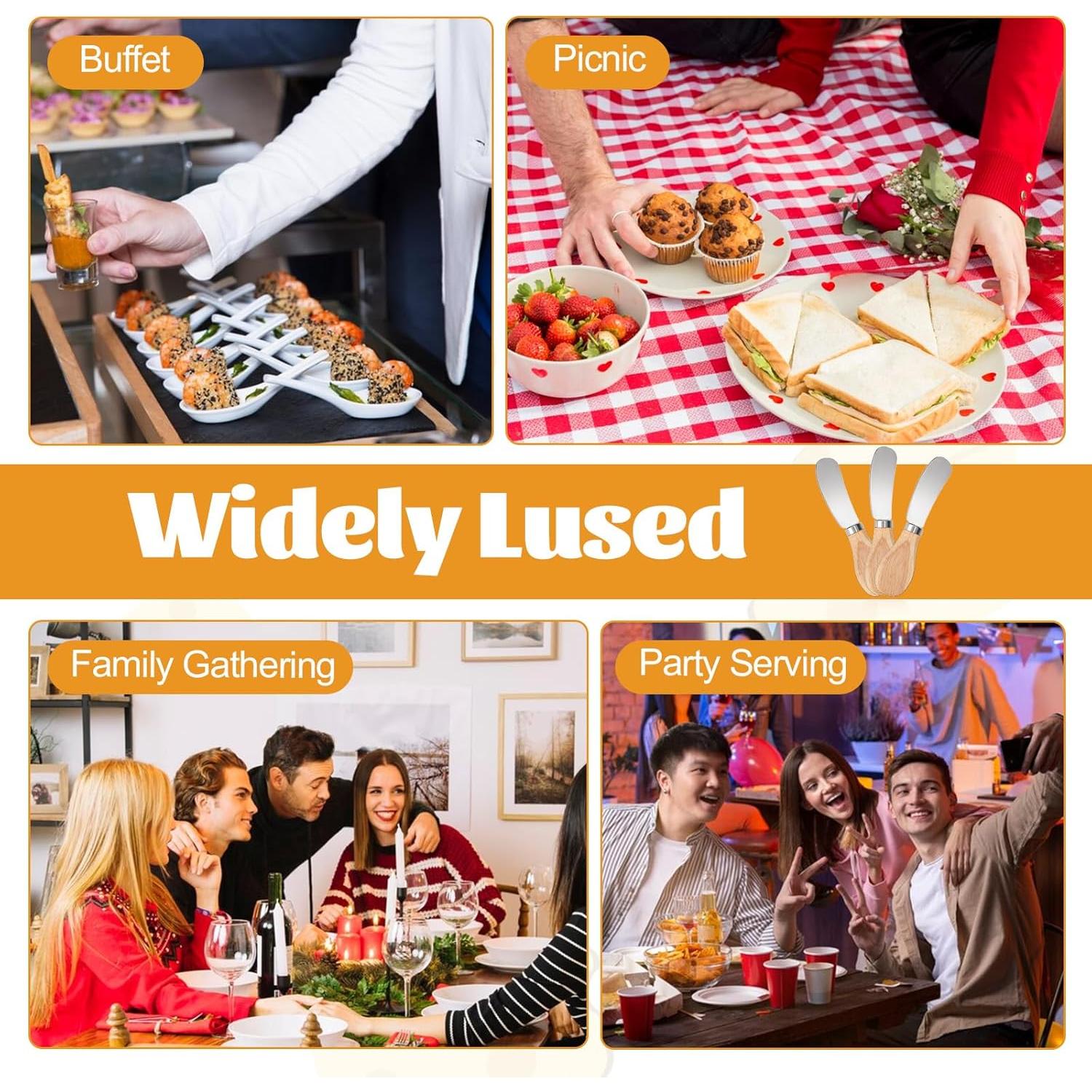 Juego de 25 Cuchillos para Untar Queso Simmaro Acero Inoxidable