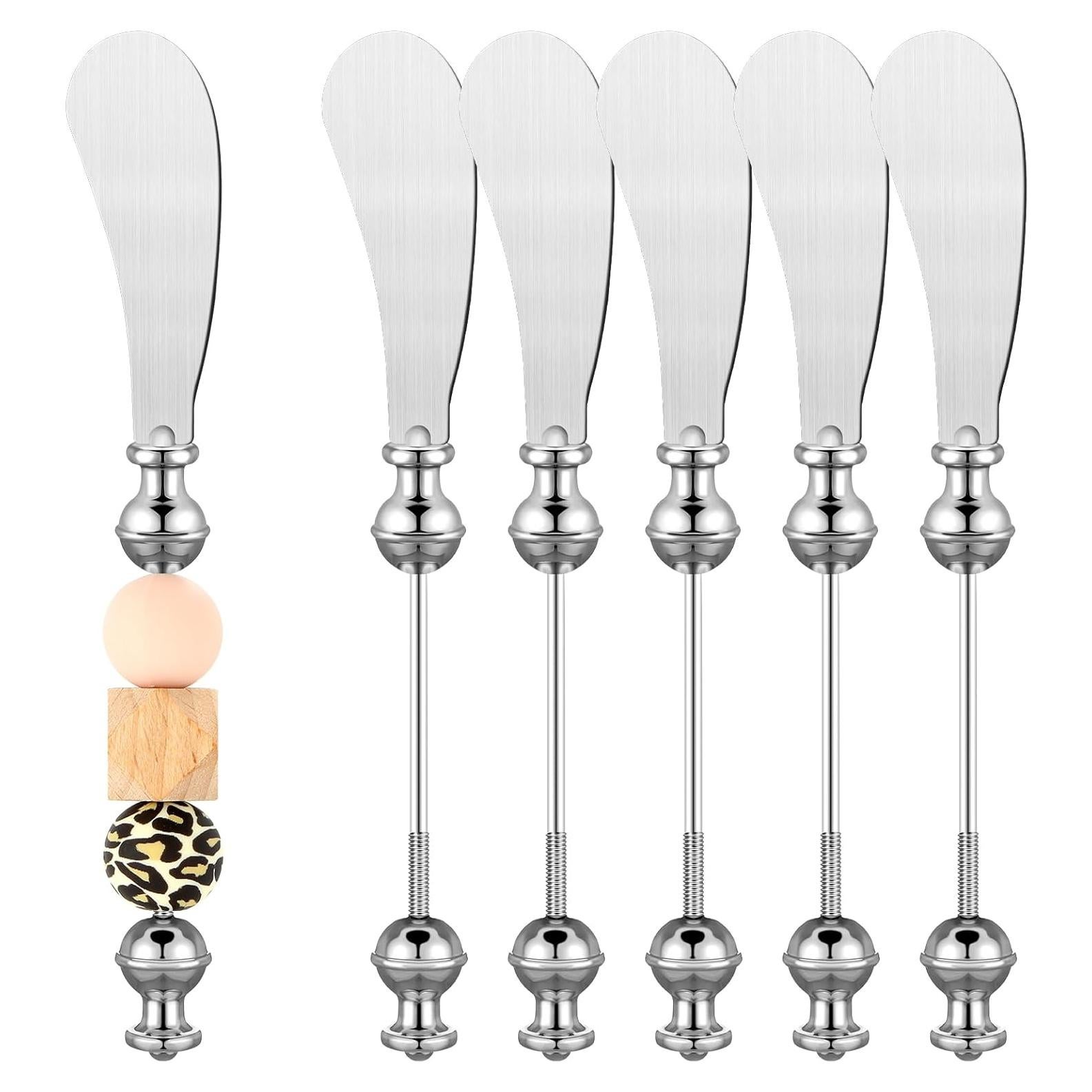 Cuchillos para Untar Queso Lasnten 6 Pcs Acero Inoxidable