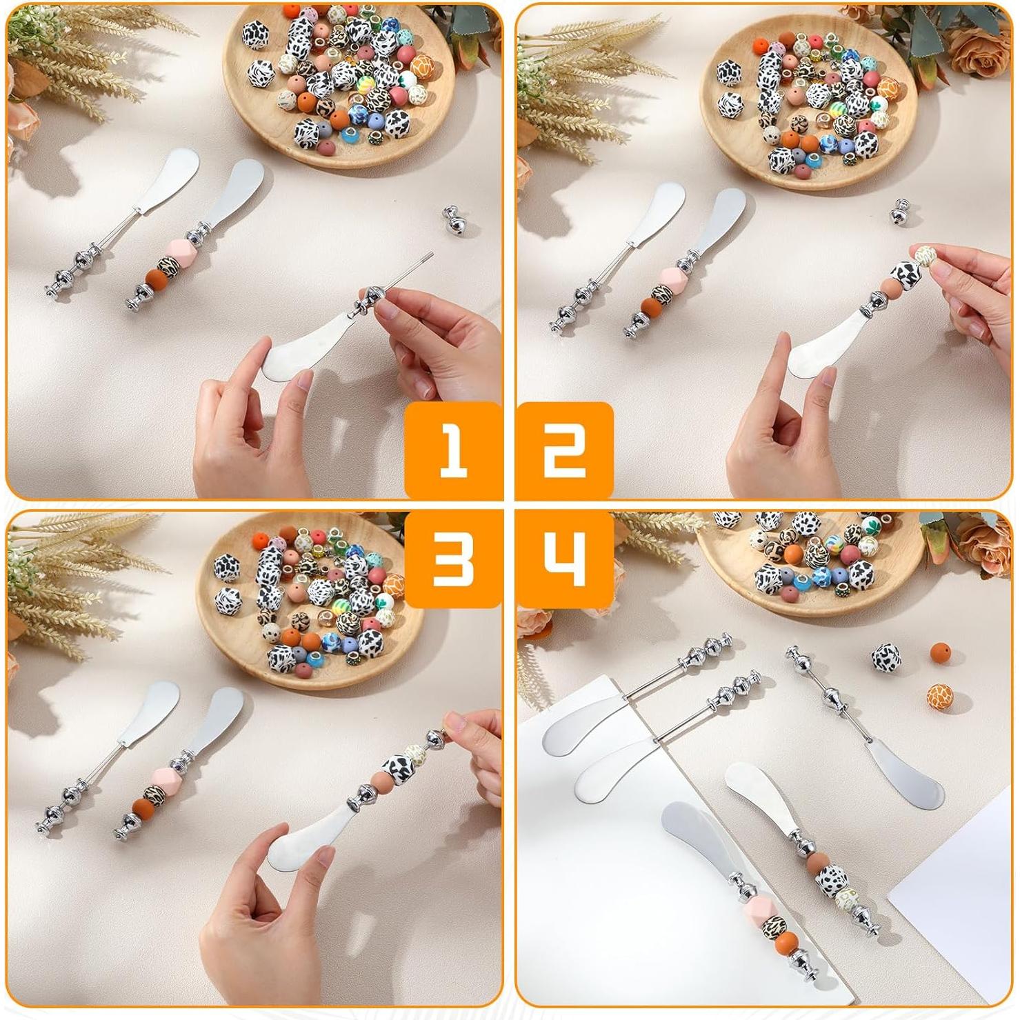 Cuchillos para Untar Queso Lasnten 6 Pcs Acero Inoxidable