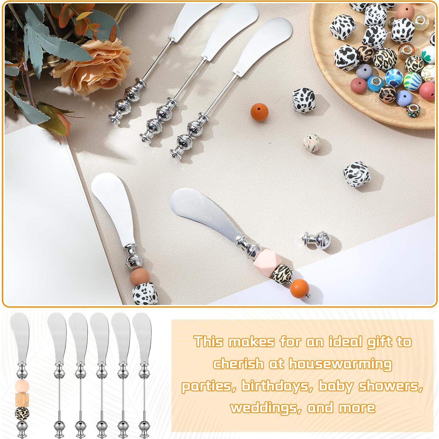 Cuchillos para Untar Queso Lasnten 6 Pcs Acero Inoxidable