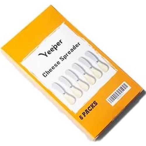 Juego de 6 Espátulas para Queso Yeeper, Acero Inoxidable y Madera