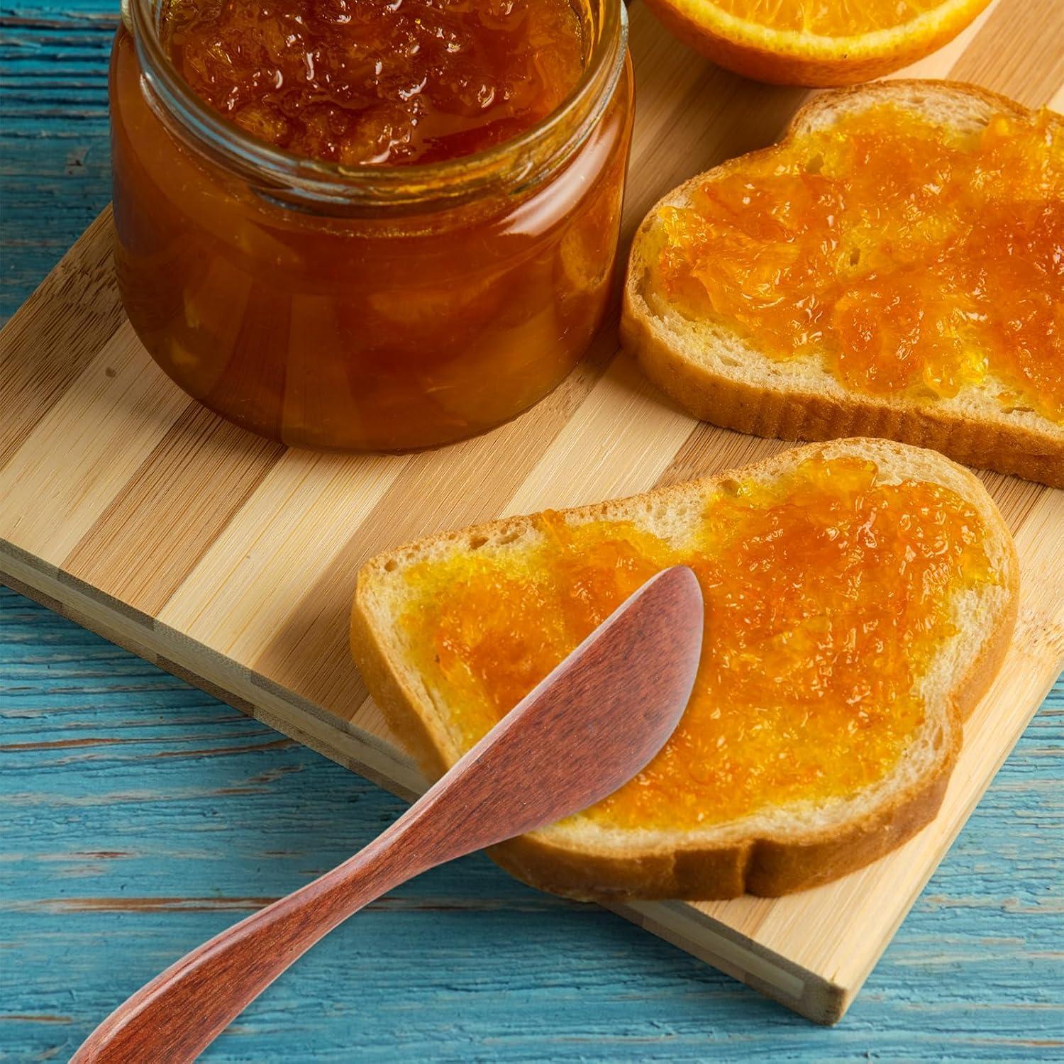 4 Espátulas de Mantequilla de Madera Mabor 15.3 cm Marrón Rojizo