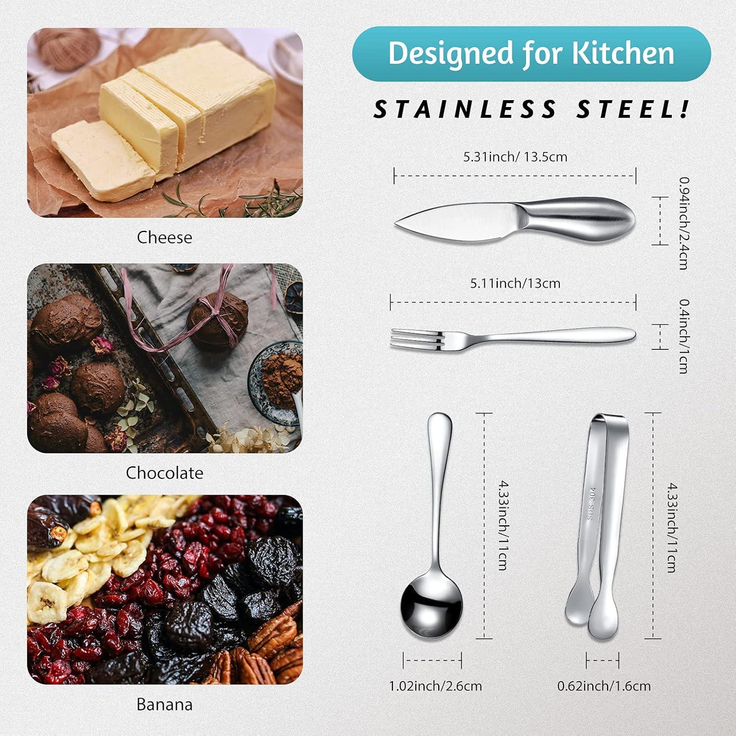 Juego de 14 Utensilios de Charcutería Patelai - Cuchillos, Cucharas y Pinzas