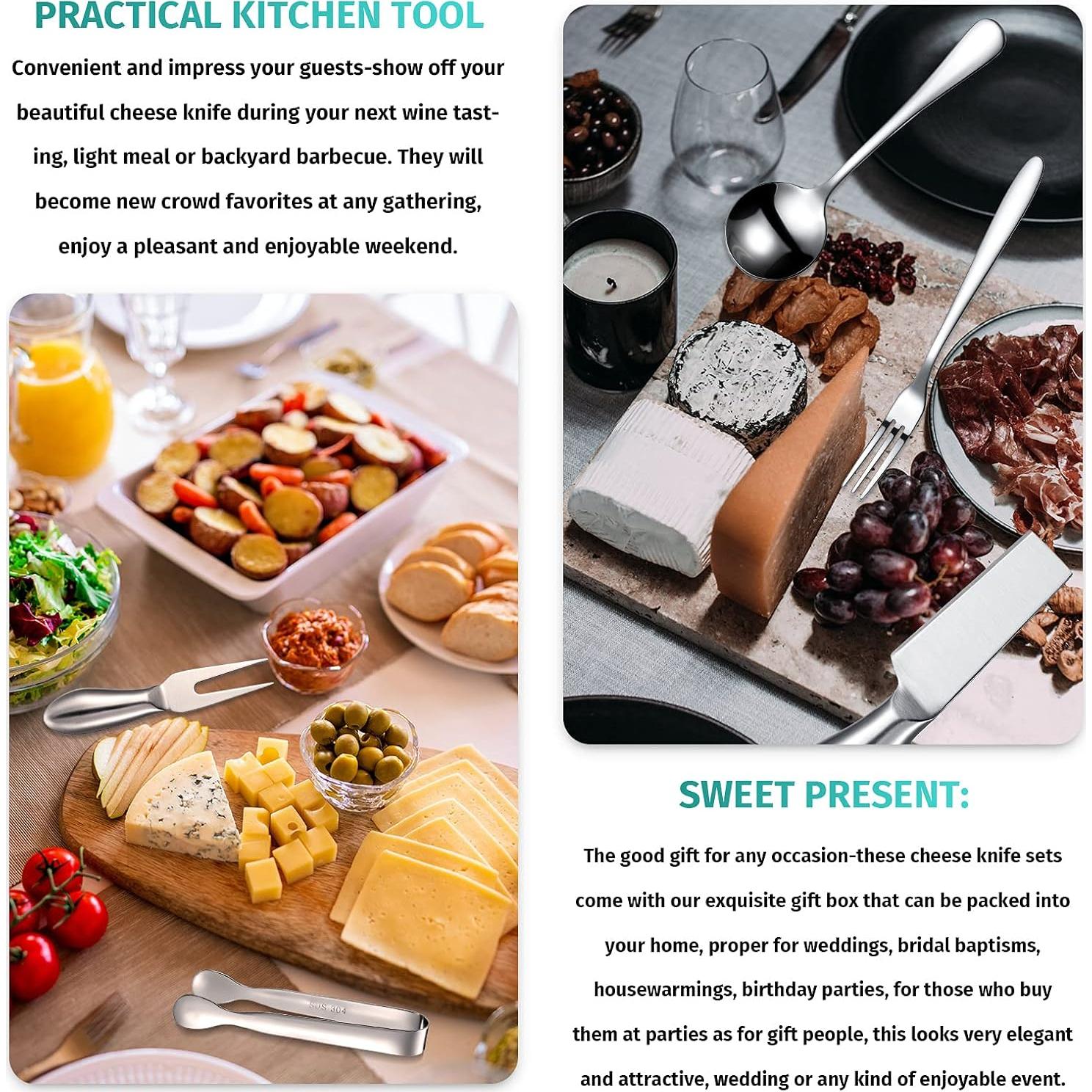 Juego de 14 Utensilios de Charcutería Patelai - Cuchillos, Cucharas y Pinzas