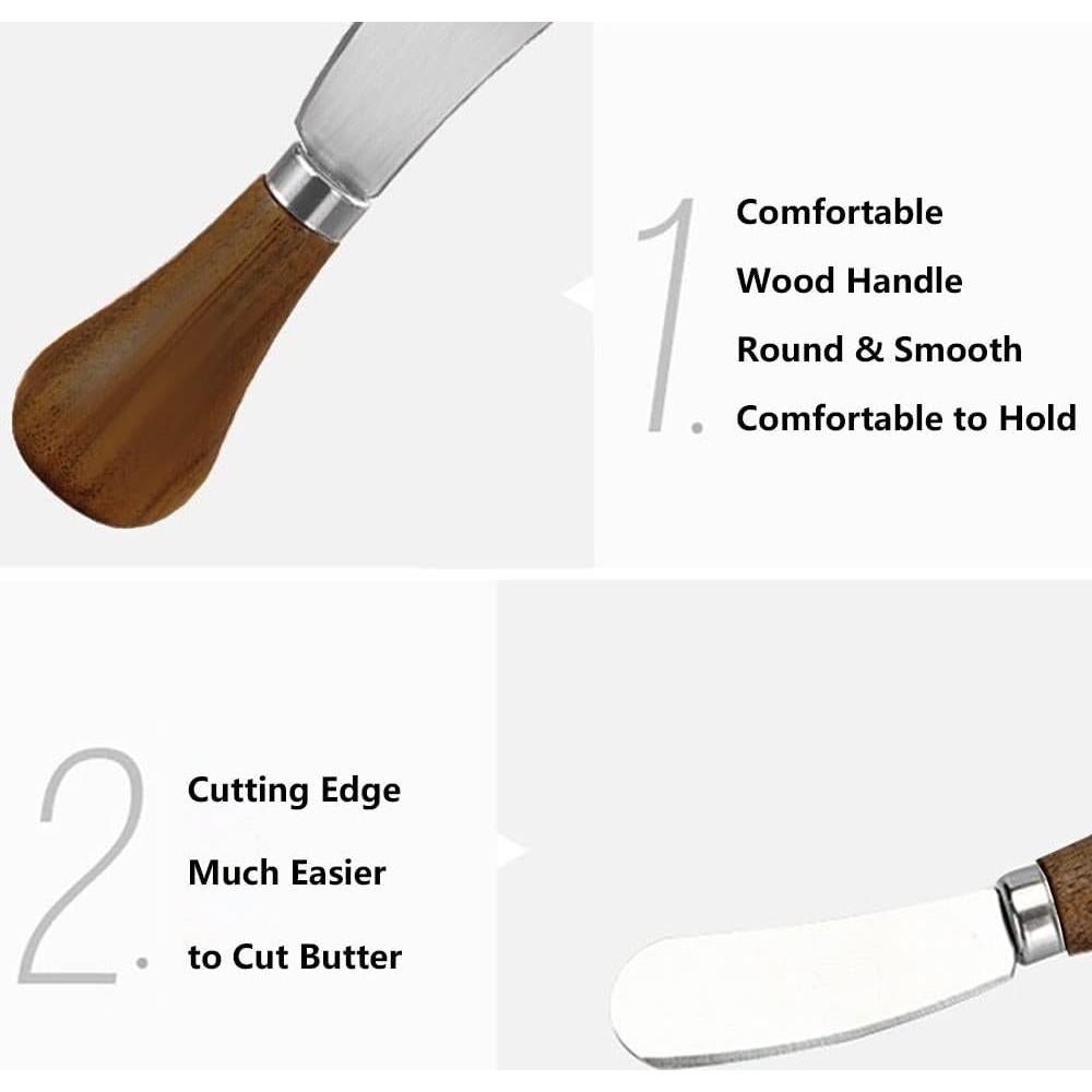Paquete de 2 cuchillos para untar mantequilla Oniapro
