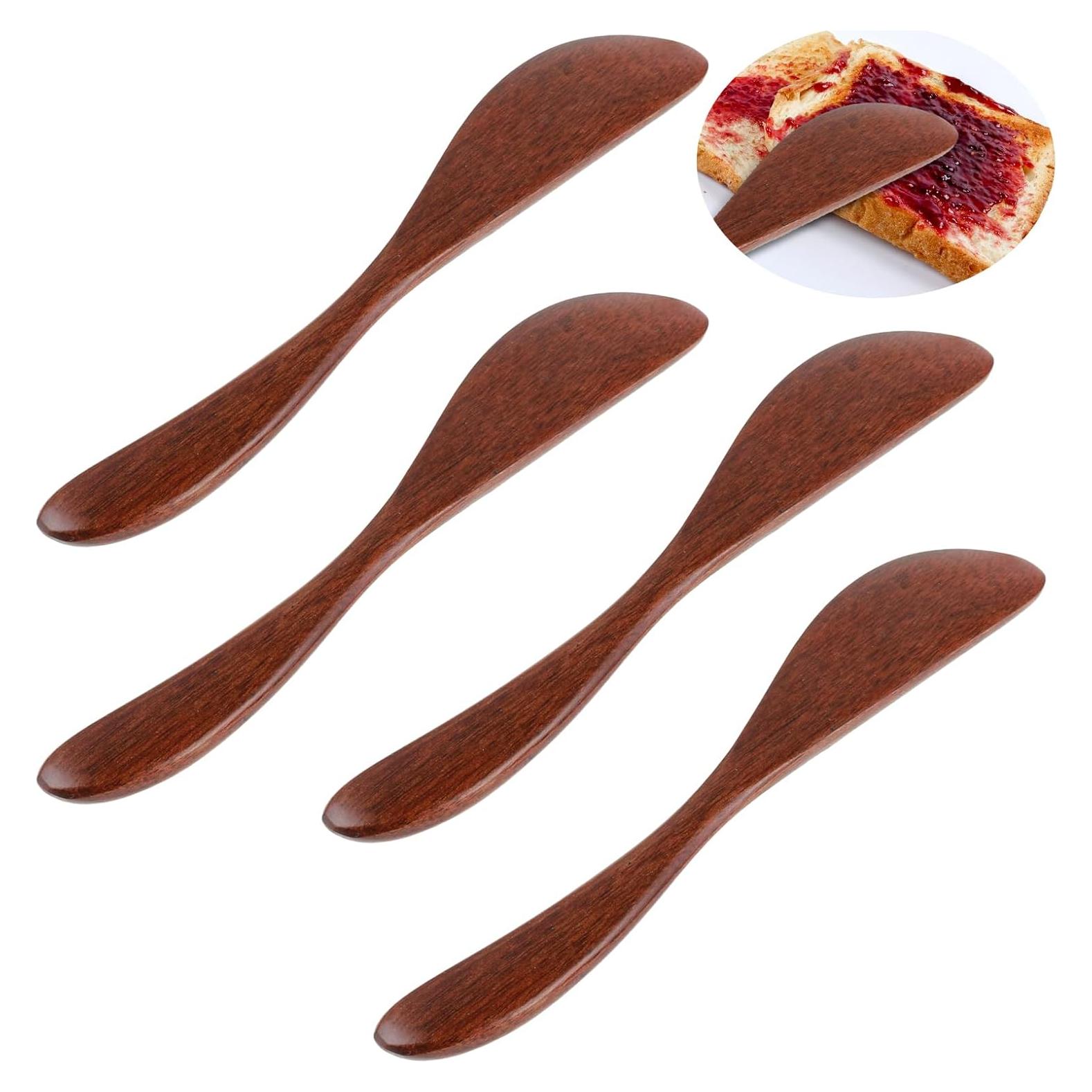 Espátulas de Mantequilla de Madera Ymapinc 4 Piezas 15.3 cm