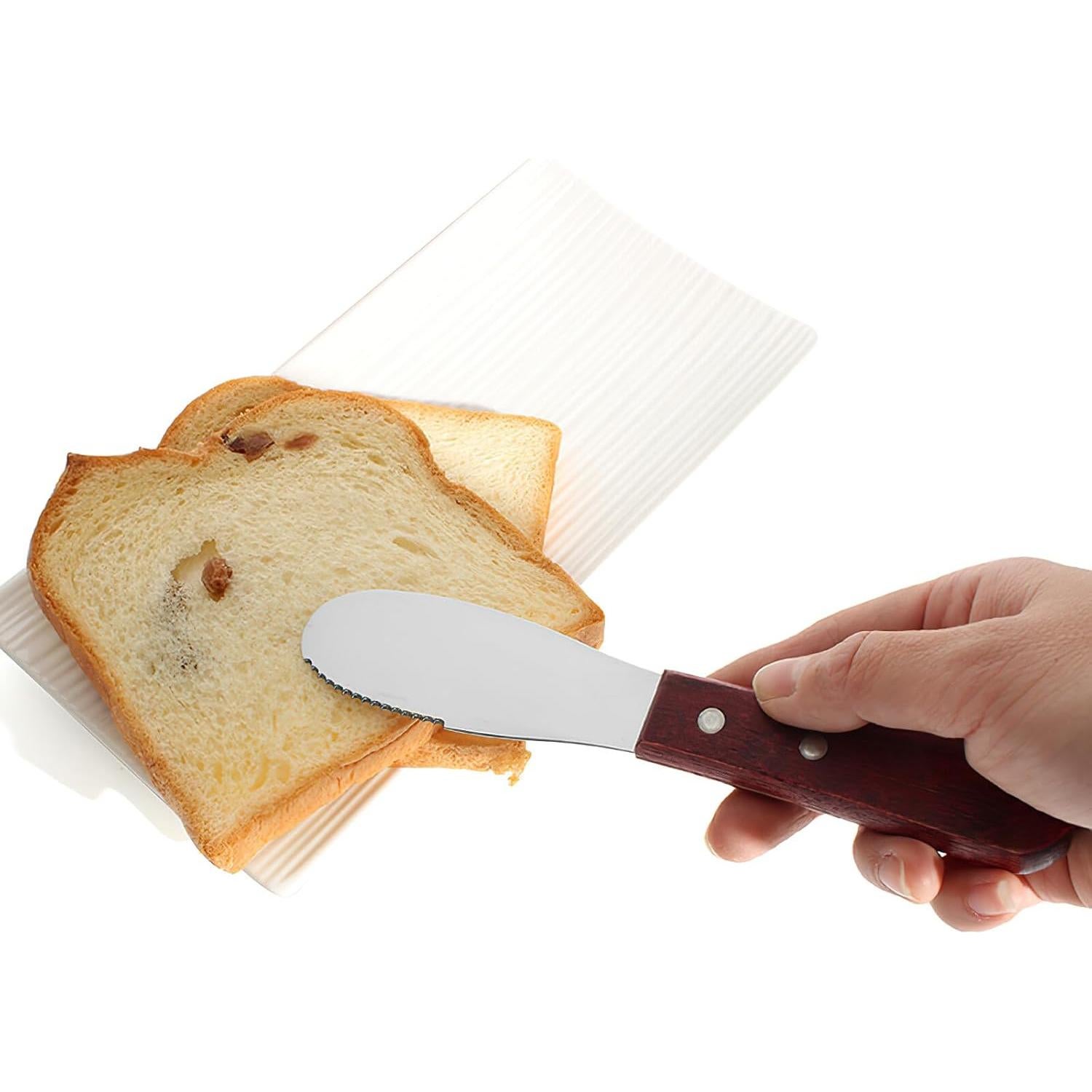 Juego de 2 Cuchillos para Mantequilla LemonBest - Acero Inoxidable y Madera