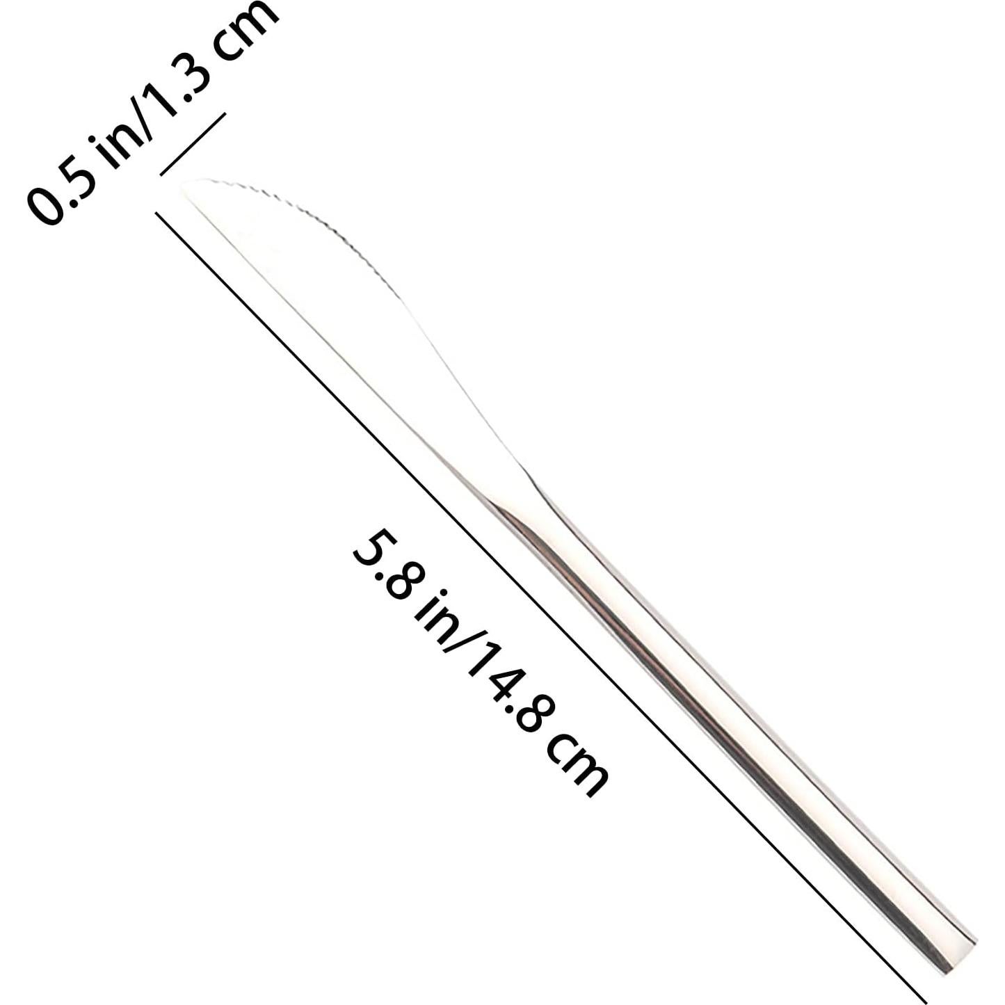 Set de Cuchillos de Postre para Niños VANRA 4 Piezas Acero Inoxidable