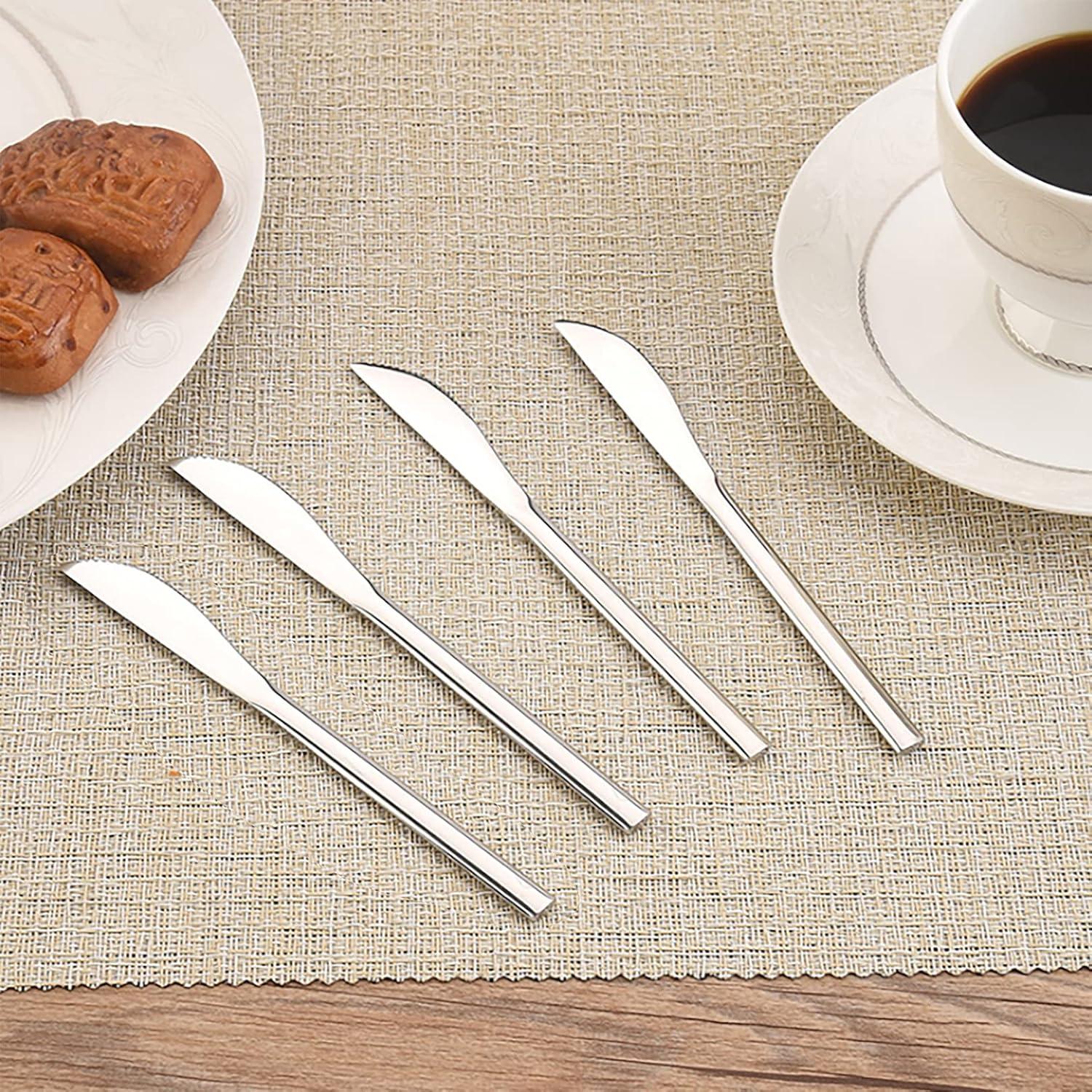 Set de Cuchillos de Postre para Niños VANRA 4 Piezas Acero Inoxidable