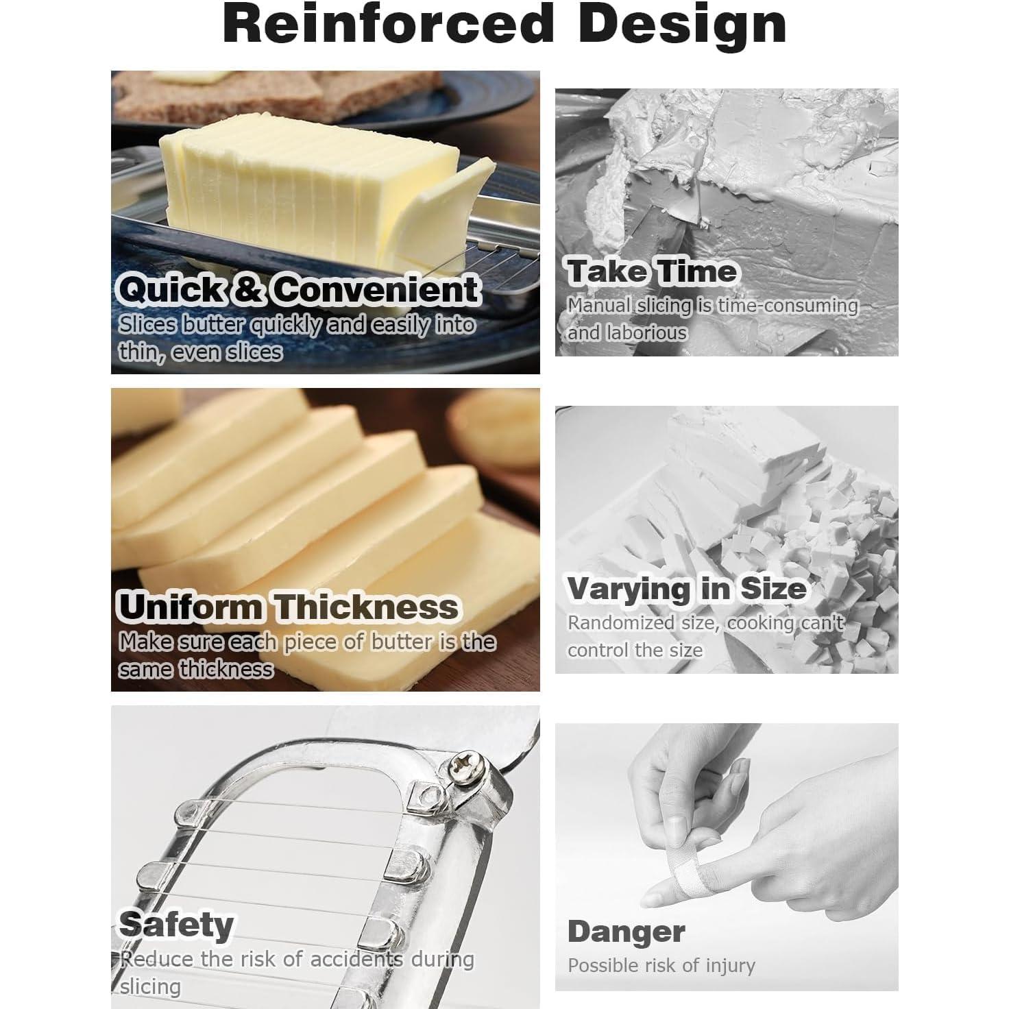 Cortador de Mantequilla Mellbree Upgrade Acero Inoxidable 0.64 cm