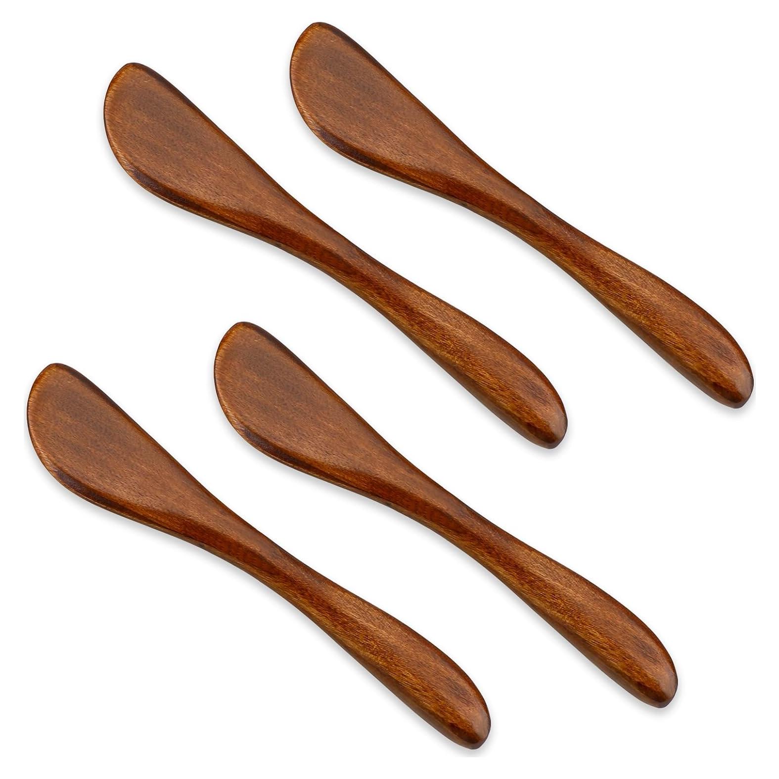 4 Cuchillos para Untar Mermelada de Madera Xthrotsenk 16 cm