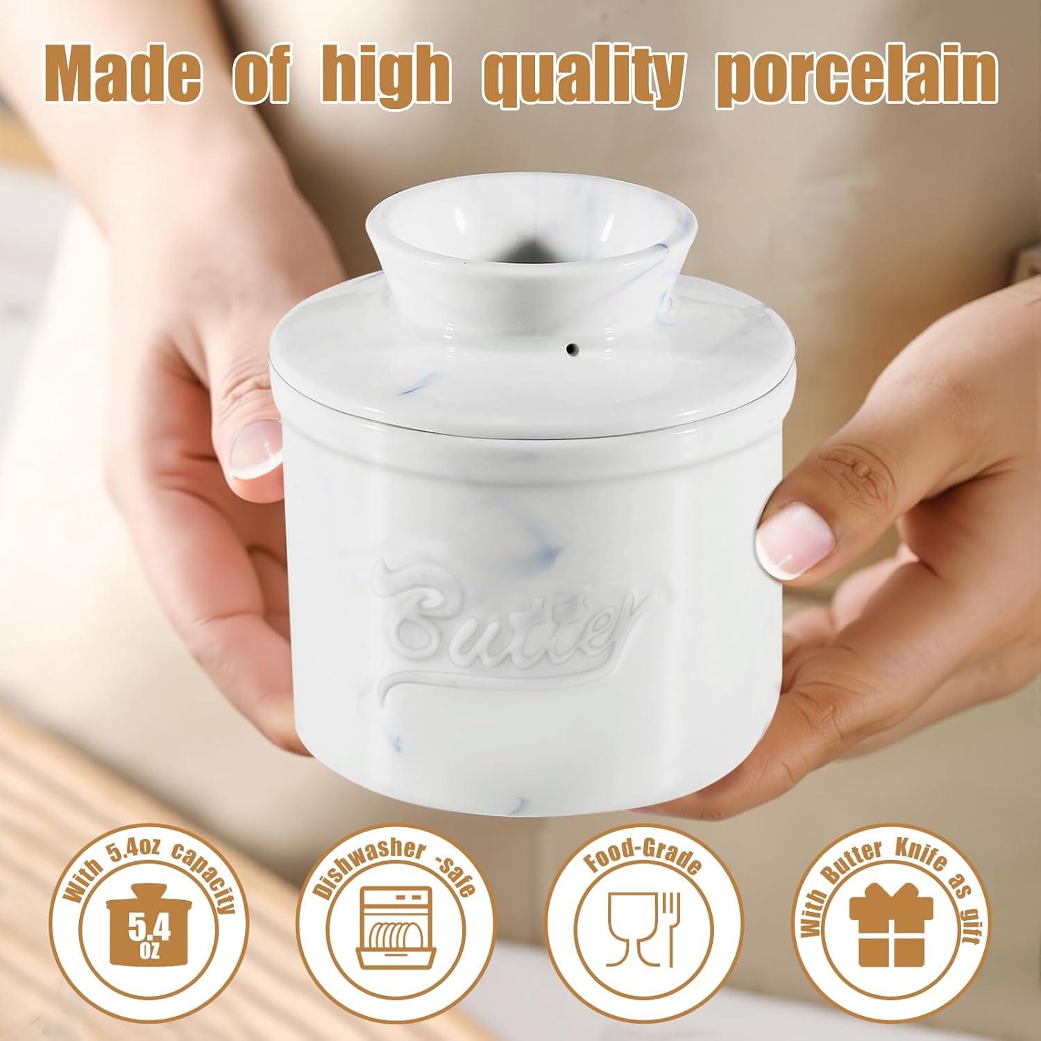 Crock de Mantequilla Cerámica TarkioUS 170g con Tapa y Espátula