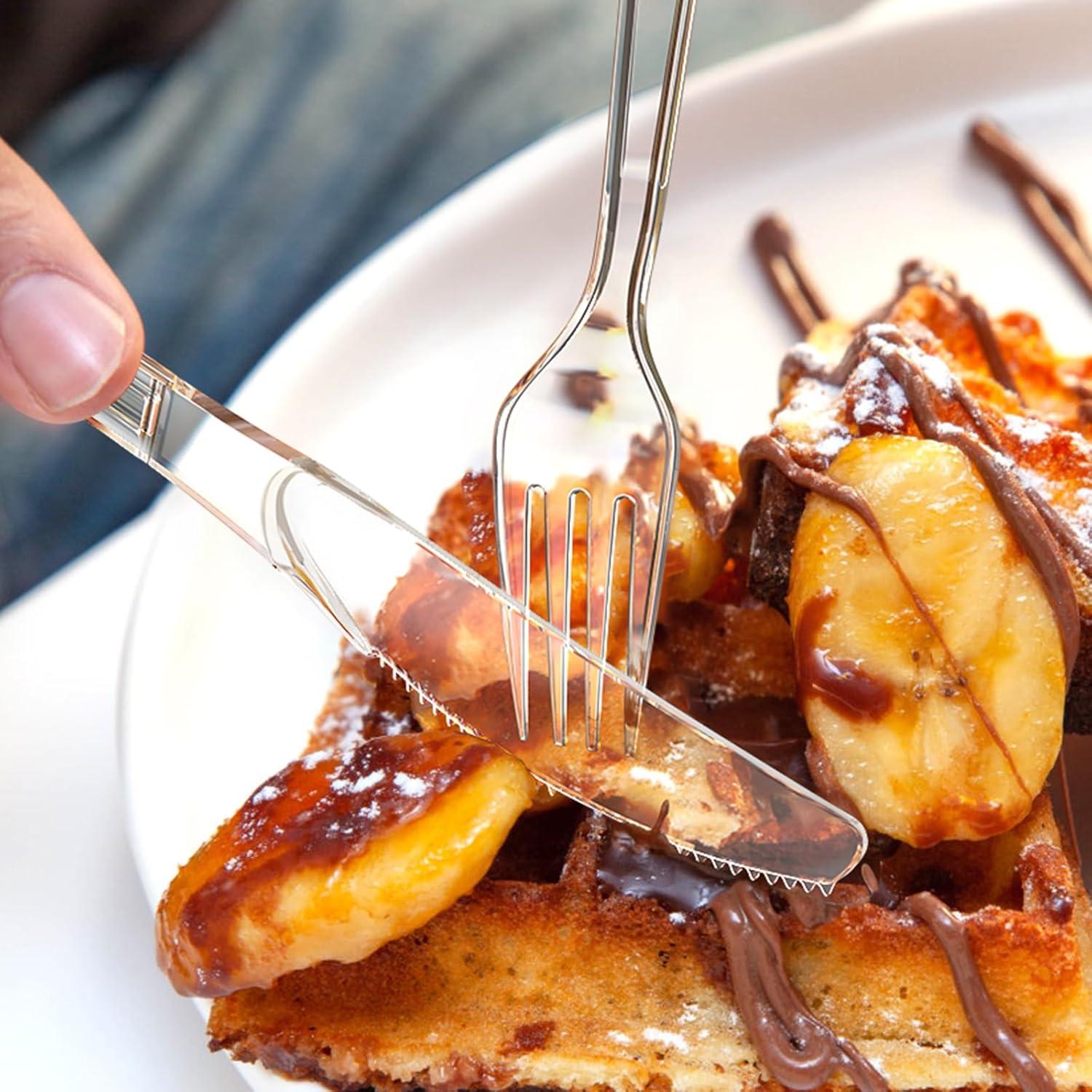 Cuchillos de Plástico Desechables Dealusy 100 Unidades 19.5 cm